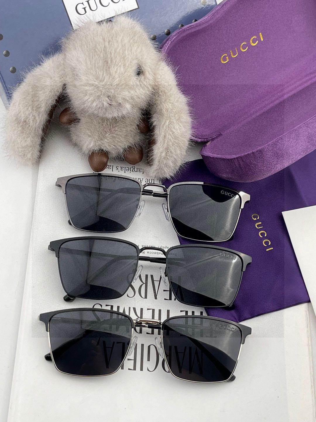 Gucci 。 高品质男女款墨镜 👍 进口宝丽来偏光镜片 。蛤蟆镜 开车钓鱼都可 。百搭显瘦墨镜韩版男士