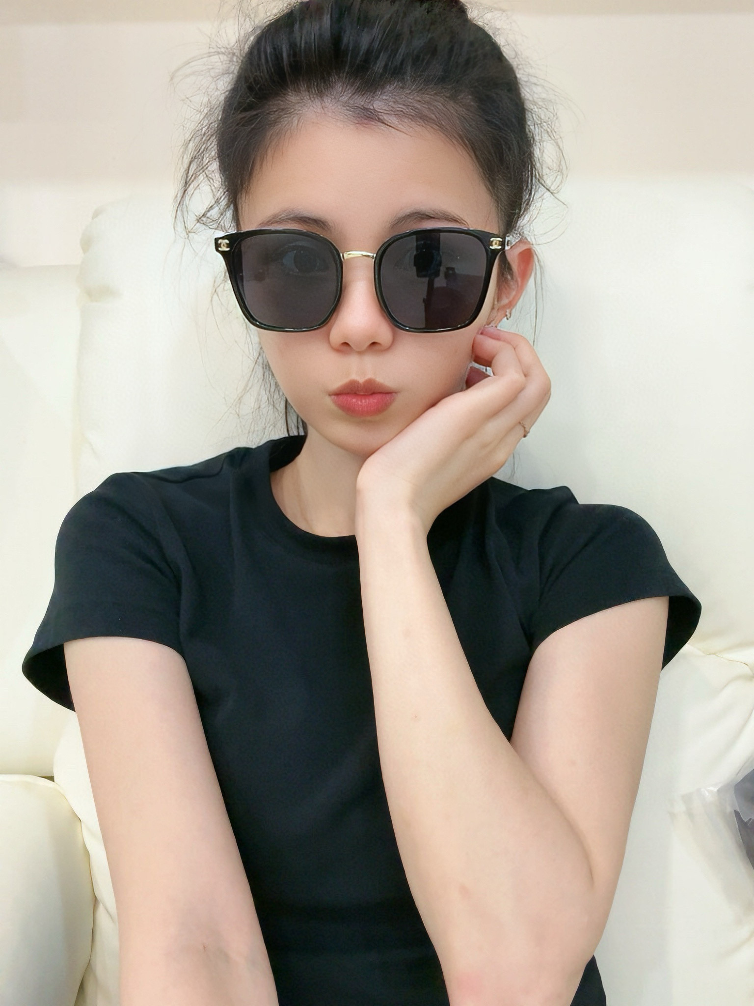 🔺CHANEL🔻2025官方早春新款，众多明星同款[色]香奈儿‼️‼️新款大框墨镜 ，🌈🌈宝丽来超清太阳