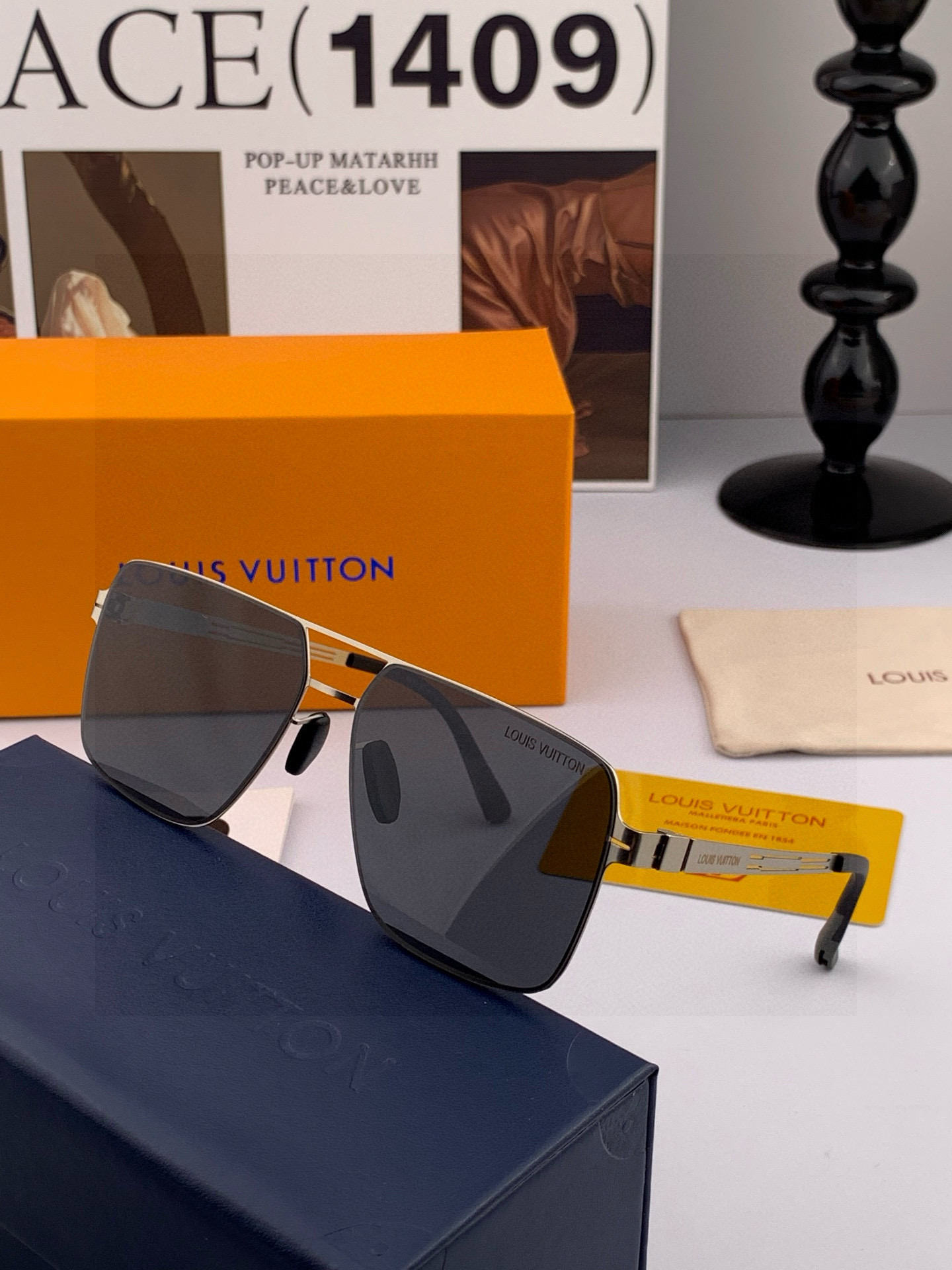 GUCCI 男款炫彩飞行员偏光太阳镜 ❤️材质：高清尼龙加厚卡槽高清偏光镜片 🌹无边框镜架💕颜👍型号：G