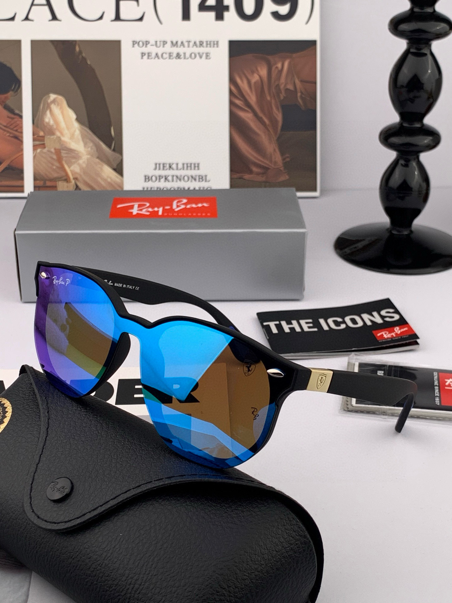 RAYBAN 😈雷朋 RB22301💚🔵💜👓时尚偏光🌻🌻💟炫‮潮彩‬款太阳镜，男女通用🔝🔝。size：6