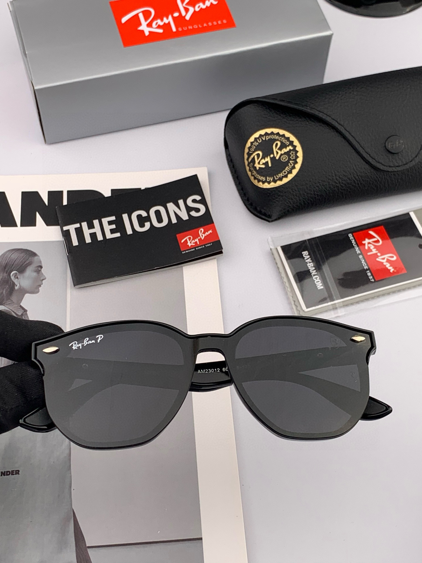 RAYBAN 😈雷朋 RB22301💚🔵💜👓时尚偏光🌻🌻💟炫‮潮彩‬款太阳镜，男女通用🔝🔝。size：6