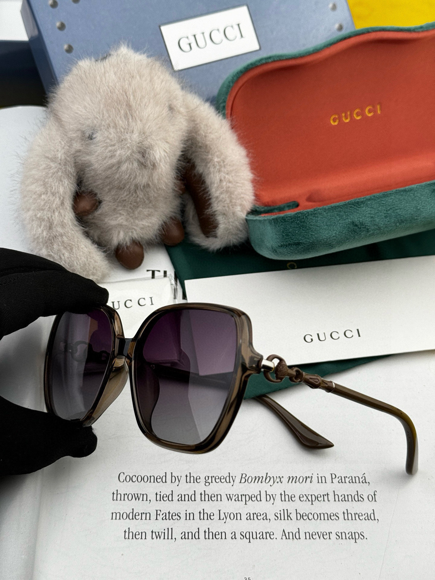 🔺Gucci🔻 古奇2025年新款太阳镜 精致优雅竹节设计 佩戴舒适值得推荐🔝🔝型号：G3612