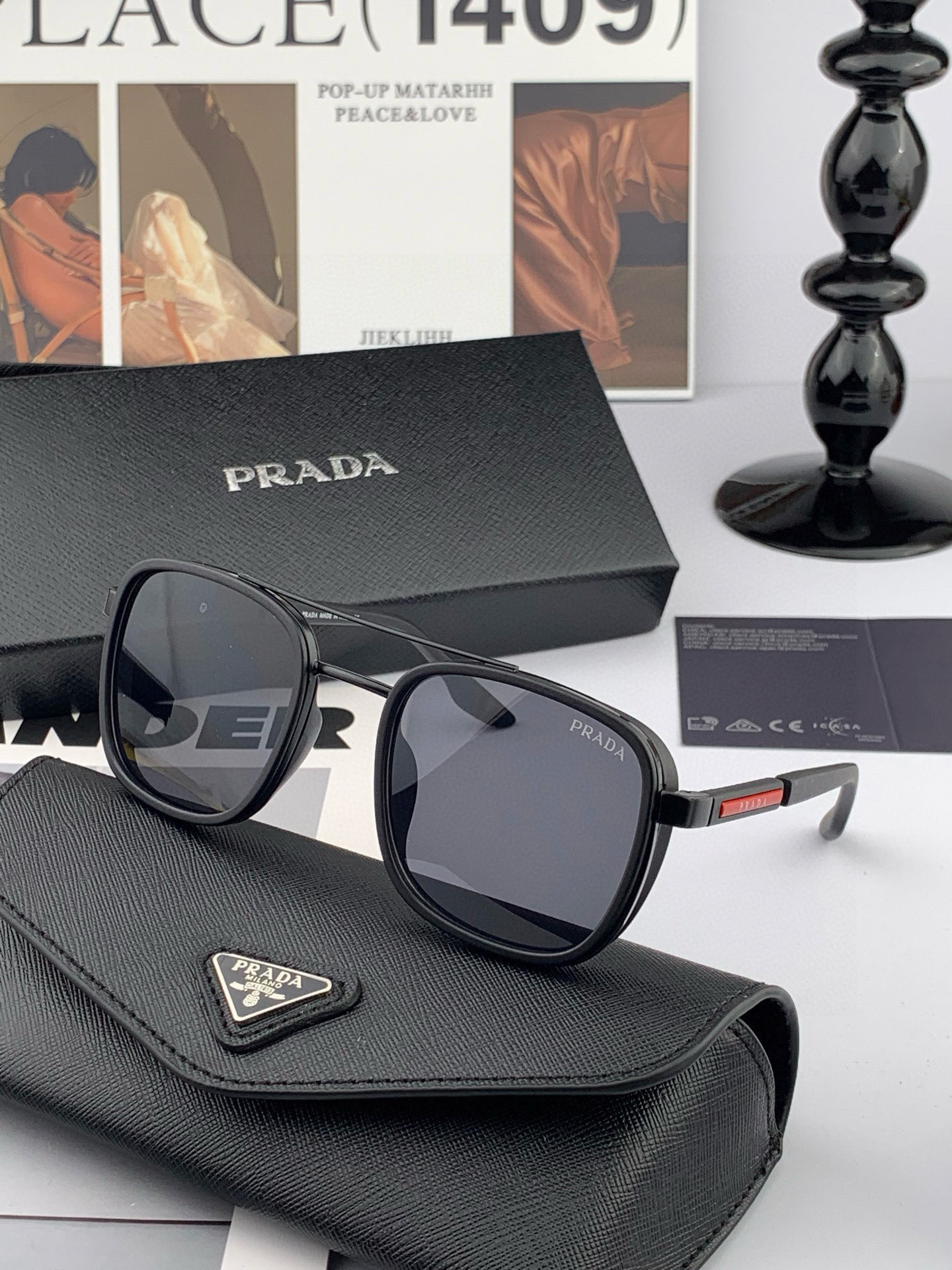 【PRADA】普拉达 2025新款太阳眼镜 界级大师制造..最新 高档 潮流🐚🐚时尚百搭🌪🌪男款百搭瘦脸