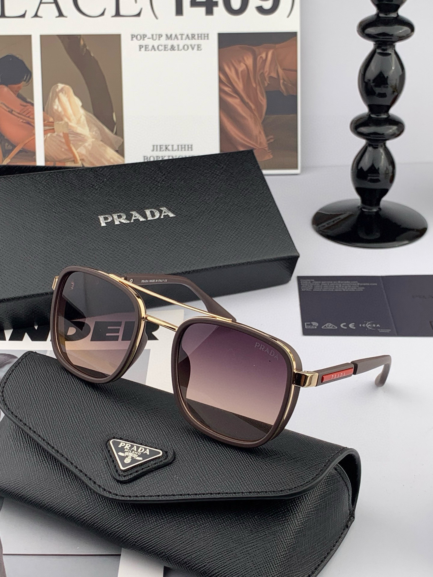 【PRADA】普拉达 2025新款太阳眼镜 界级大师制造..最新 高档 潮流🐚🐚时尚百搭🌪🌪男款百搭瘦脸