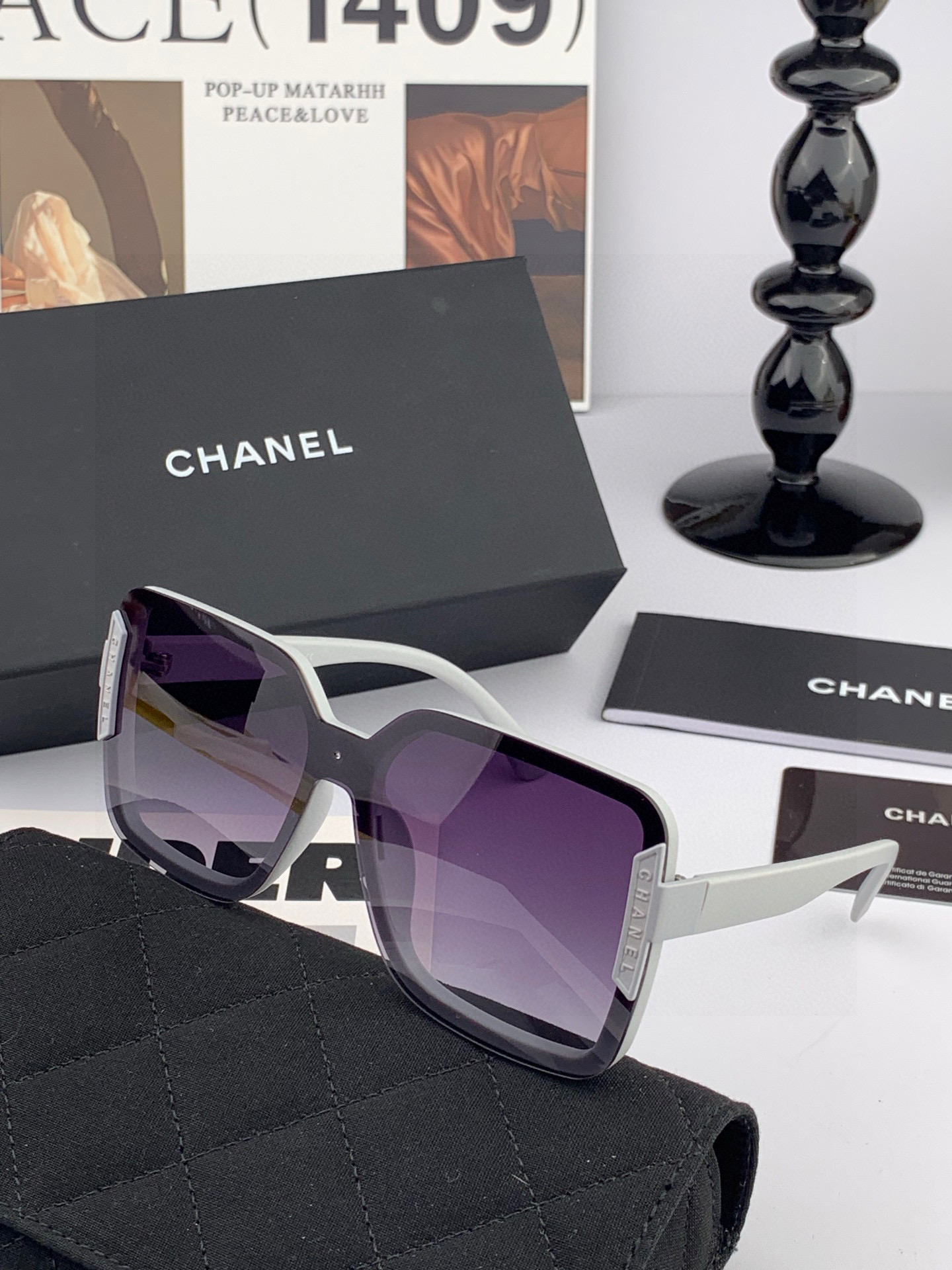 【TR偏光系列】Chanel大框太阳镜墨镜 经典的方框设计，不挑脸型，无论搭配大衣还是连衣裙都非常显气质