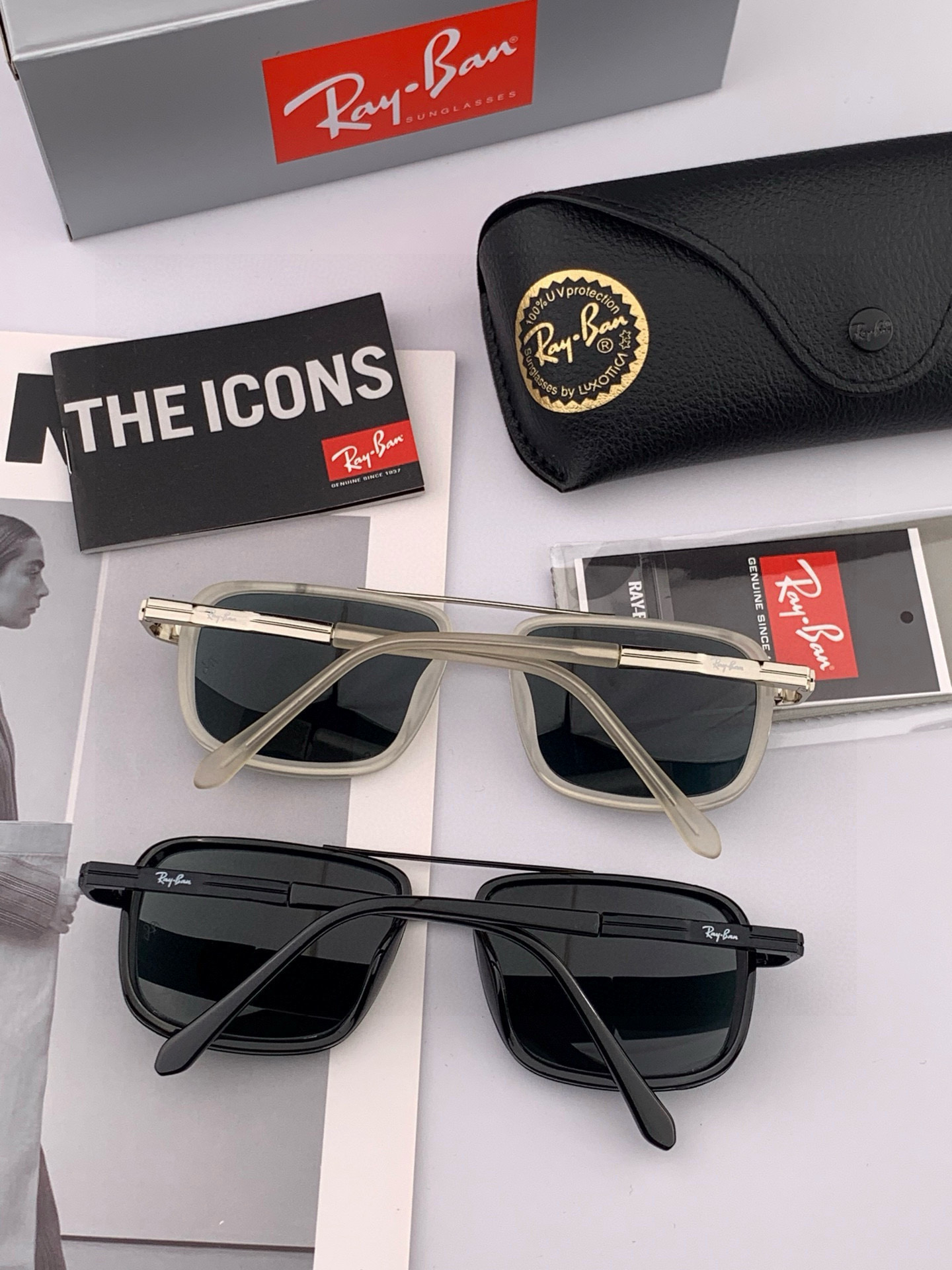 官方同步 品牌:雷朋经典男女士玻璃太阳镜 材质：美国宝丽来高清防爆钢化玻璃镜片 型号：RB2240