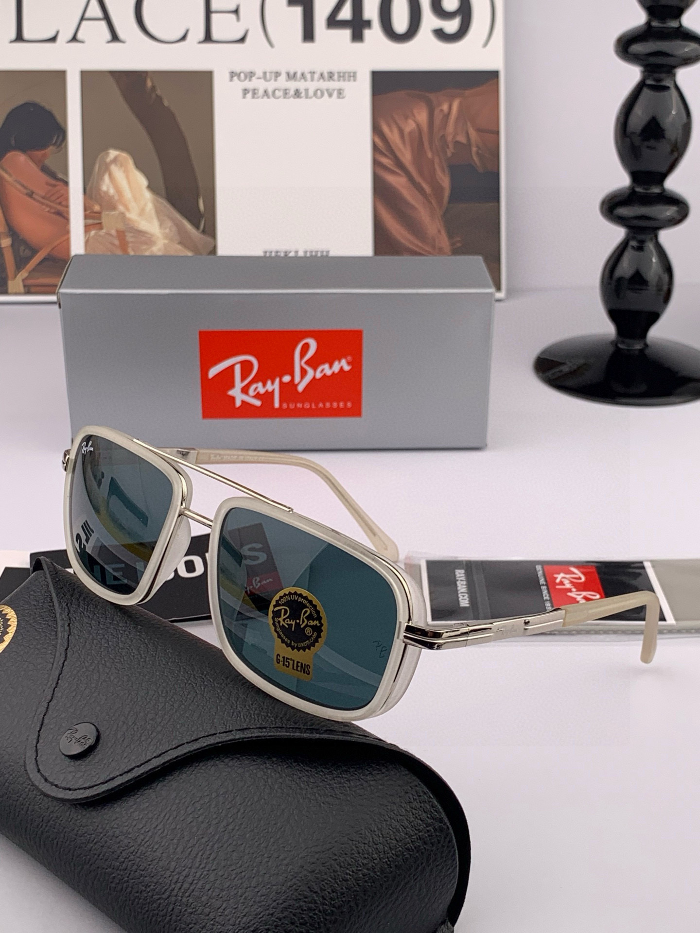 官方同步 品牌:雷朋经典男女士玻璃太阳镜 材质：美国宝丽来高清防爆钢化玻璃镜片 型号：RB2240