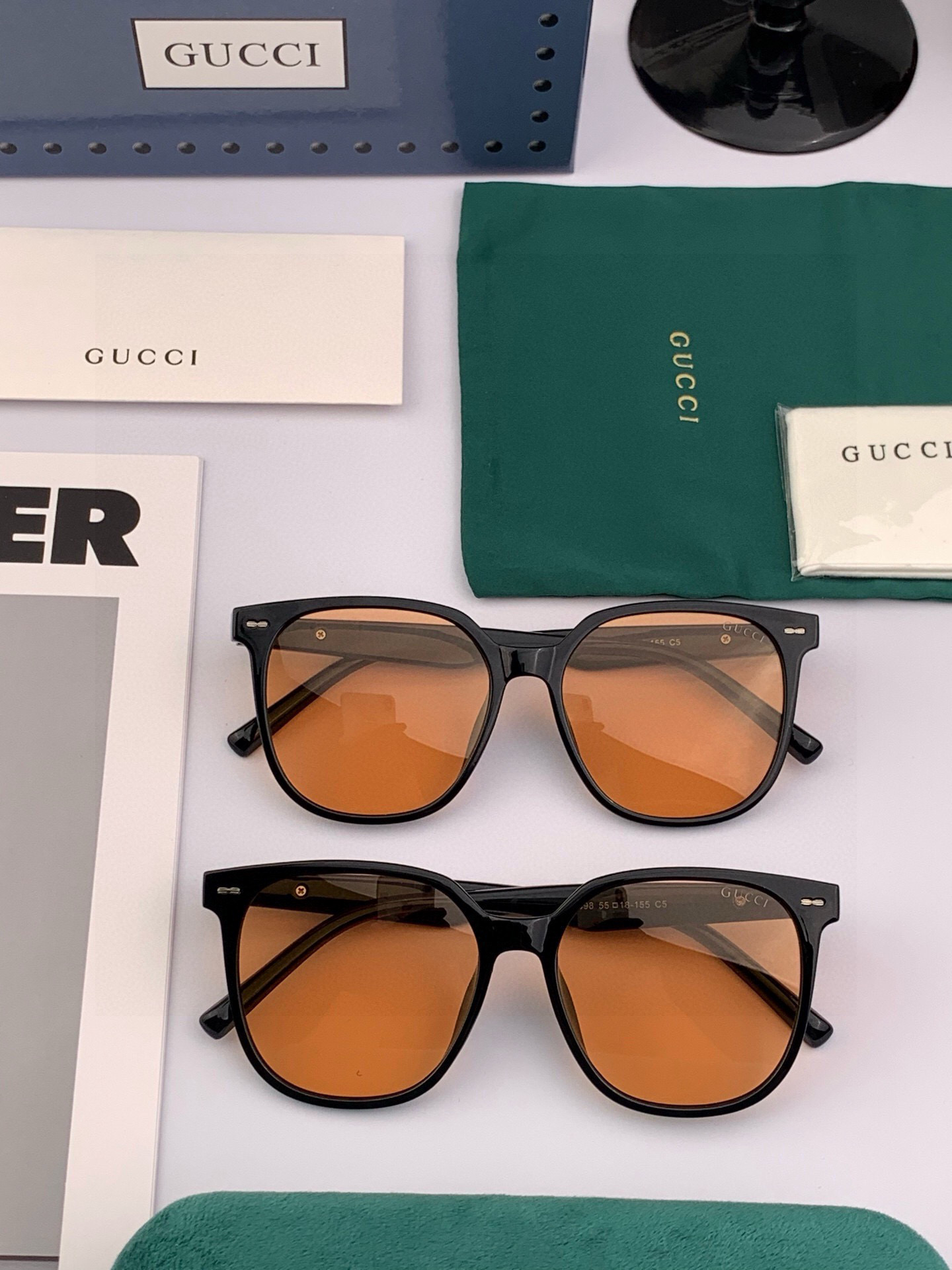 【TR偏光系列】Gucci 经典的圆框设计，情侣款不挑脸型，无论搭配大衣还是连衣裙都非常显气质偏光镜片预