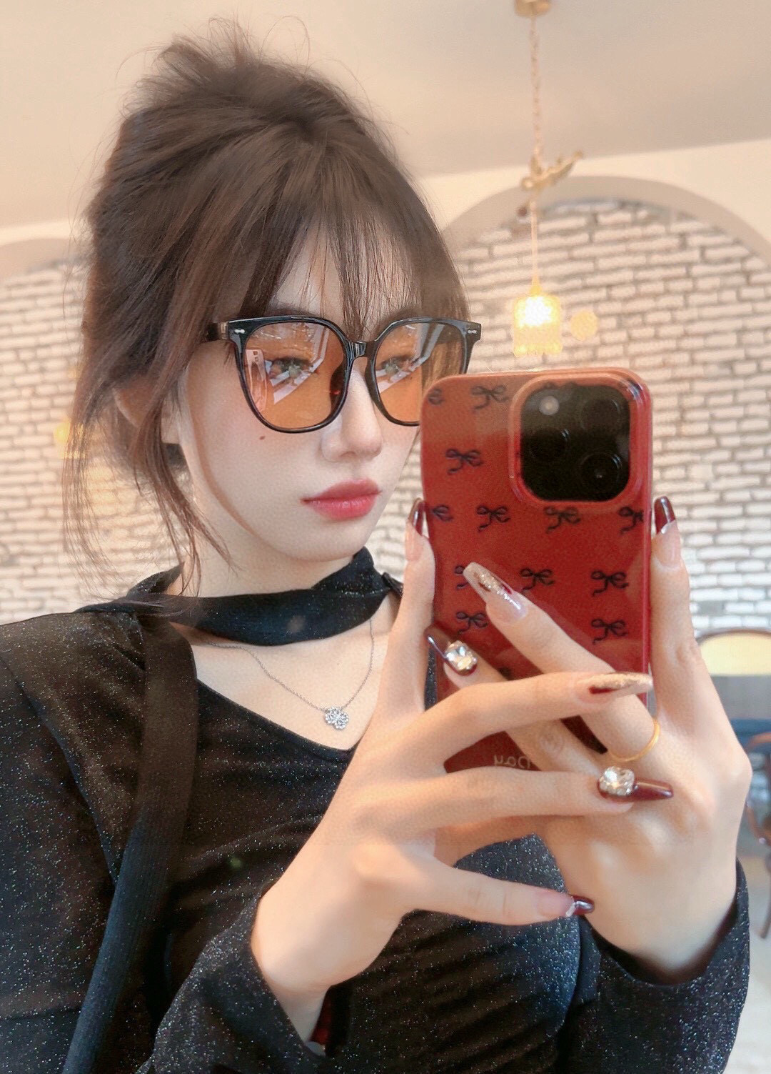 【TR偏光系列】Gucci 经典的圆框设计，情侣款不挑脸型，无论搭配大衣还是连衣裙都非常显气质偏光镜片预