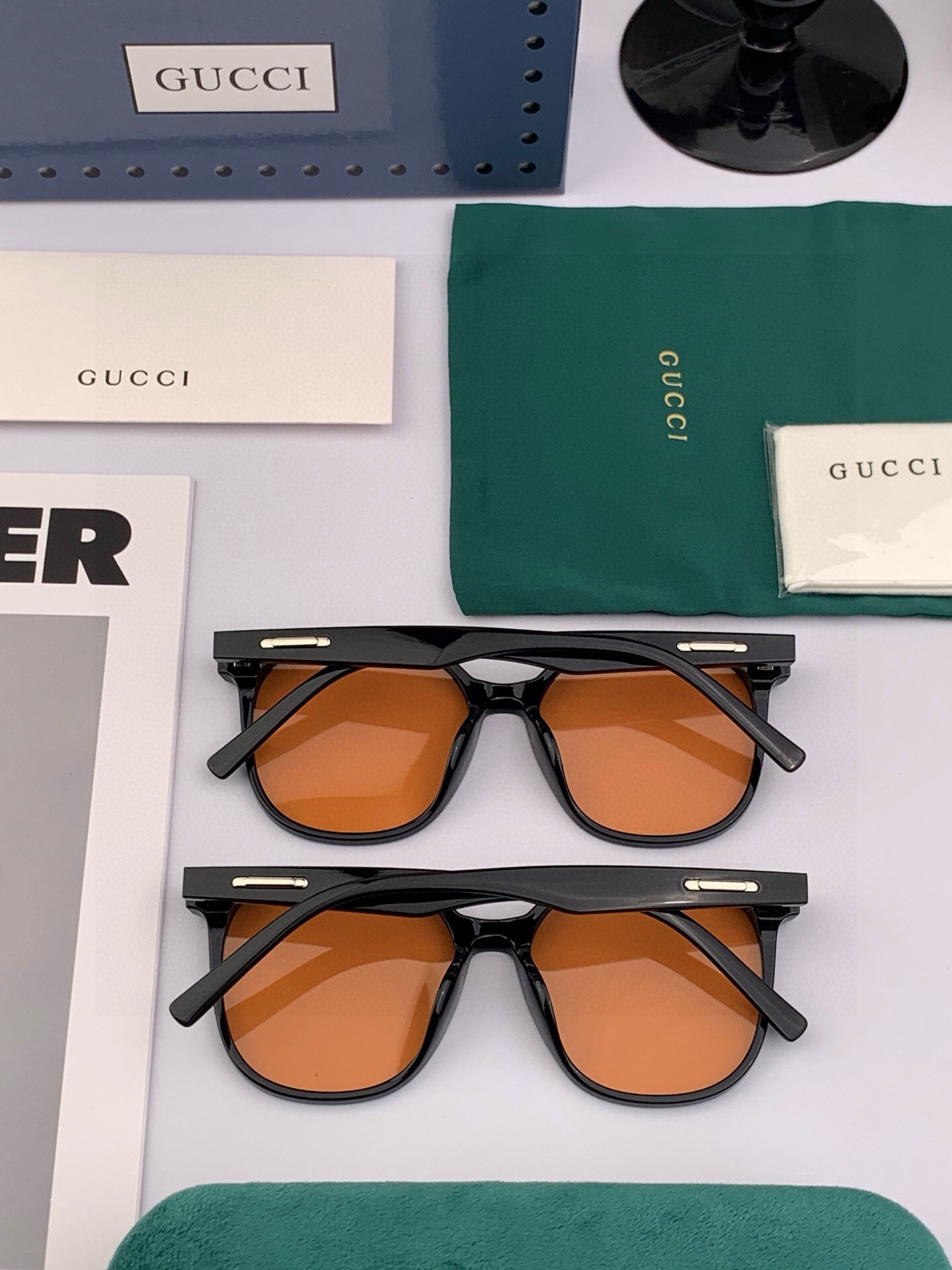 【TR偏光系列】Gucci 经典的圆框设计，情侣款不挑脸型，无论搭配大衣还是连衣裙都非常显气质偏光镜片预