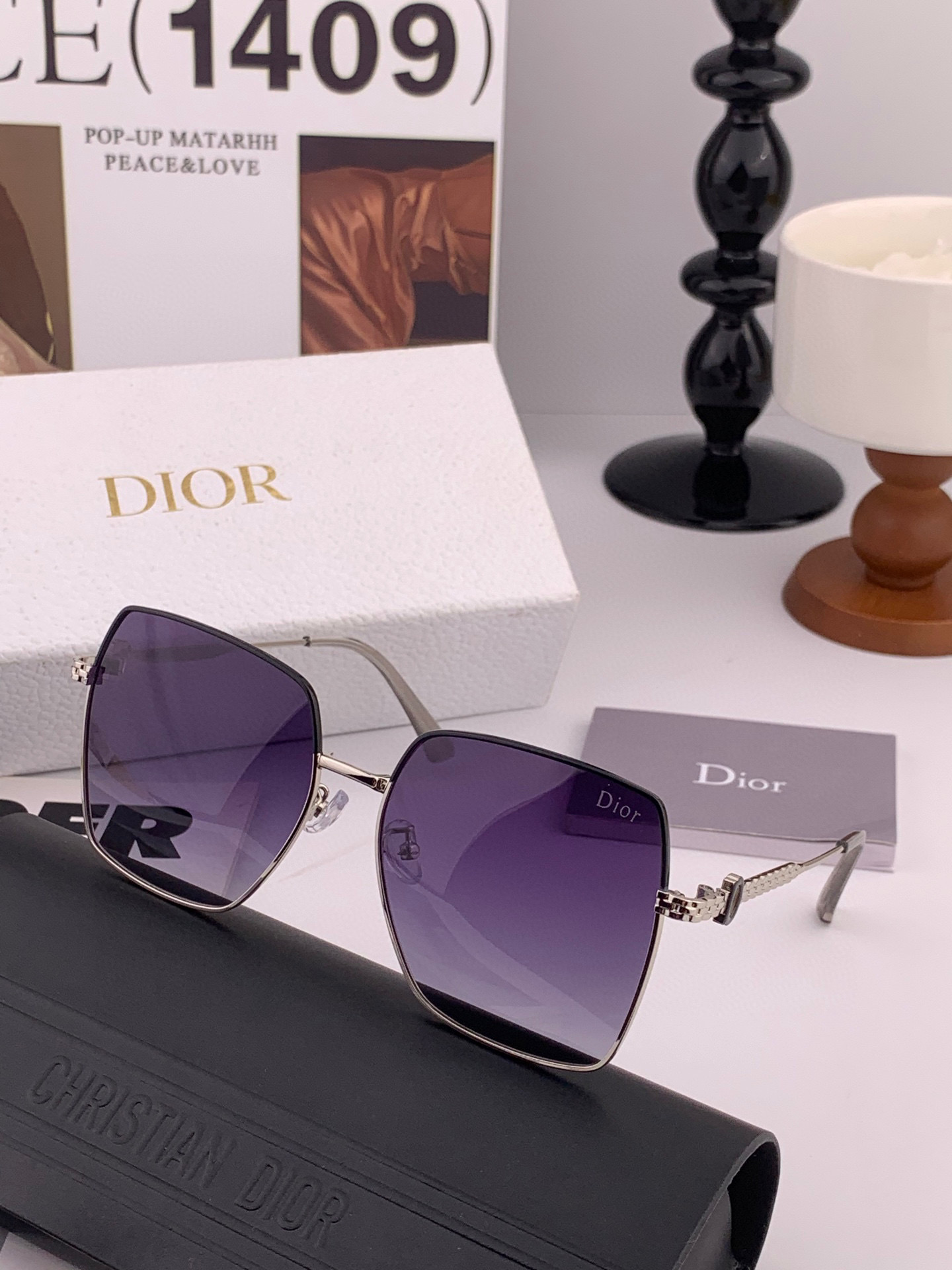 🔺 【DIOR-迪奥】2025开春新款 潮流爆款 时尚方框偏光太阳镜 高品质 佩戴舒适 网红潮款墨镜 型
