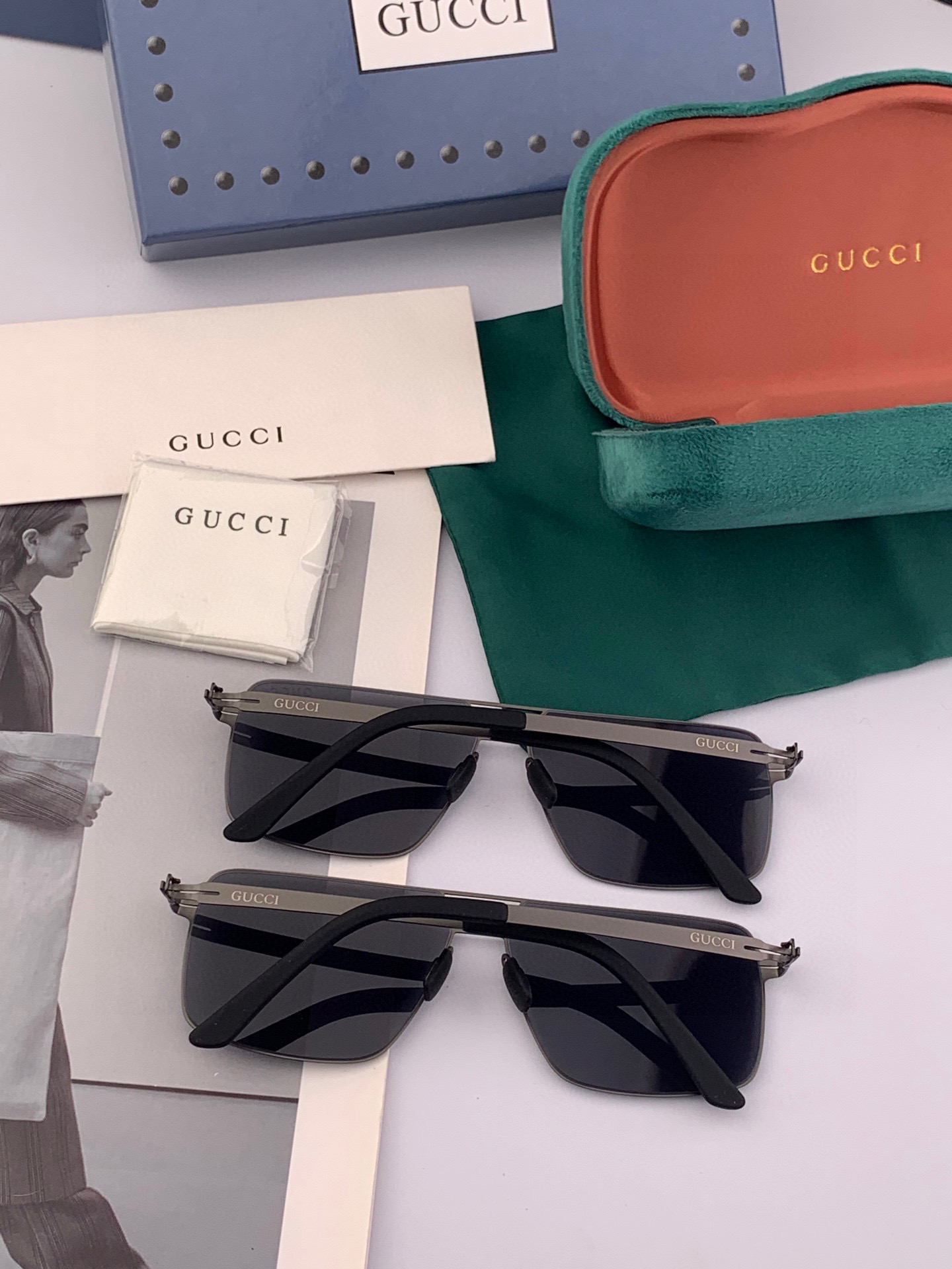 Gucci 2025春夏新款超轻无螺丝压不坏系列情侣款太阳镜高清尼龙镜片🦅完美品质，适合各种脸型，经典太