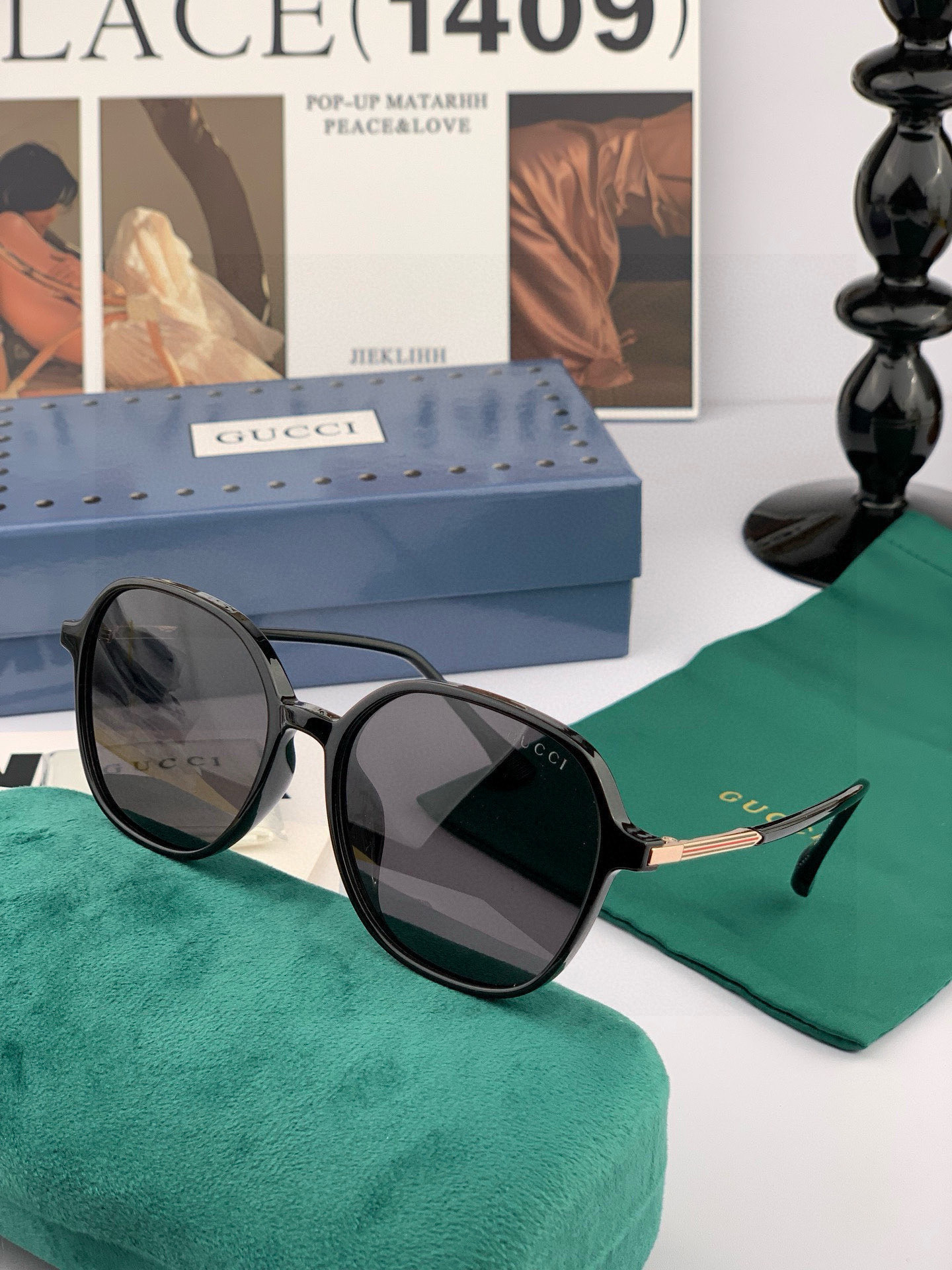 🔺GUCCI🔻古驰 GG圆框太阳镜 完美品质 🎓独特设计 适合各种脸型 亮相时装周 超时尚百搭 实物精致