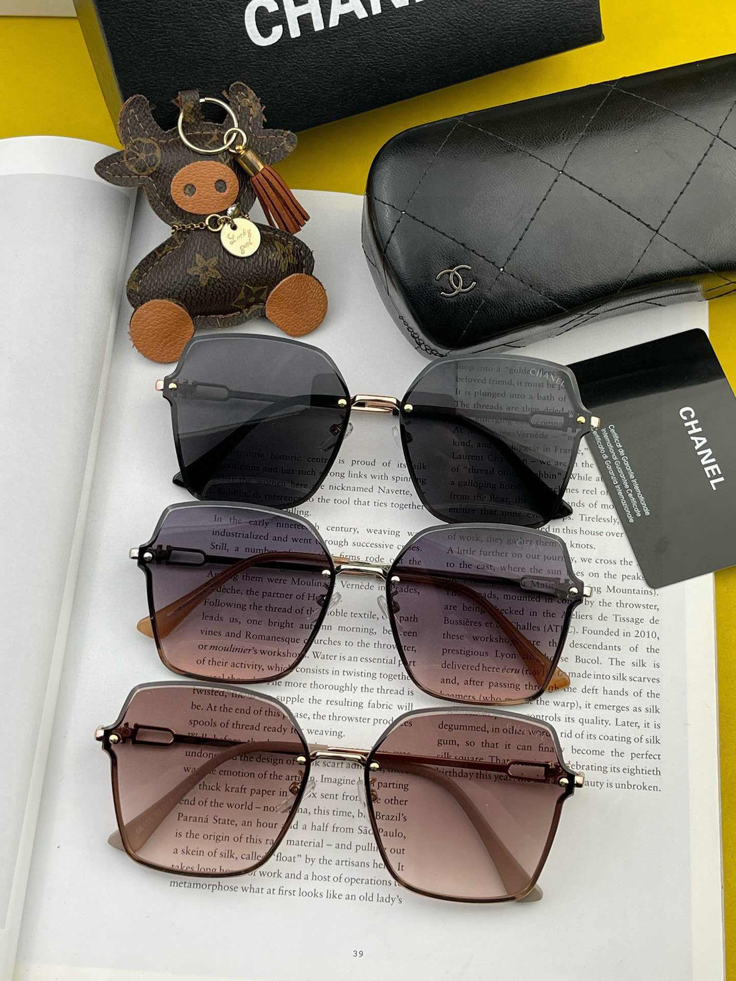 CHANE 香奈儿🌋☔️时尚无框太阳镜镜片 顶级奢侈品[强] 高品质[胜利][亲亲]🍦🍨 [得意] 气质