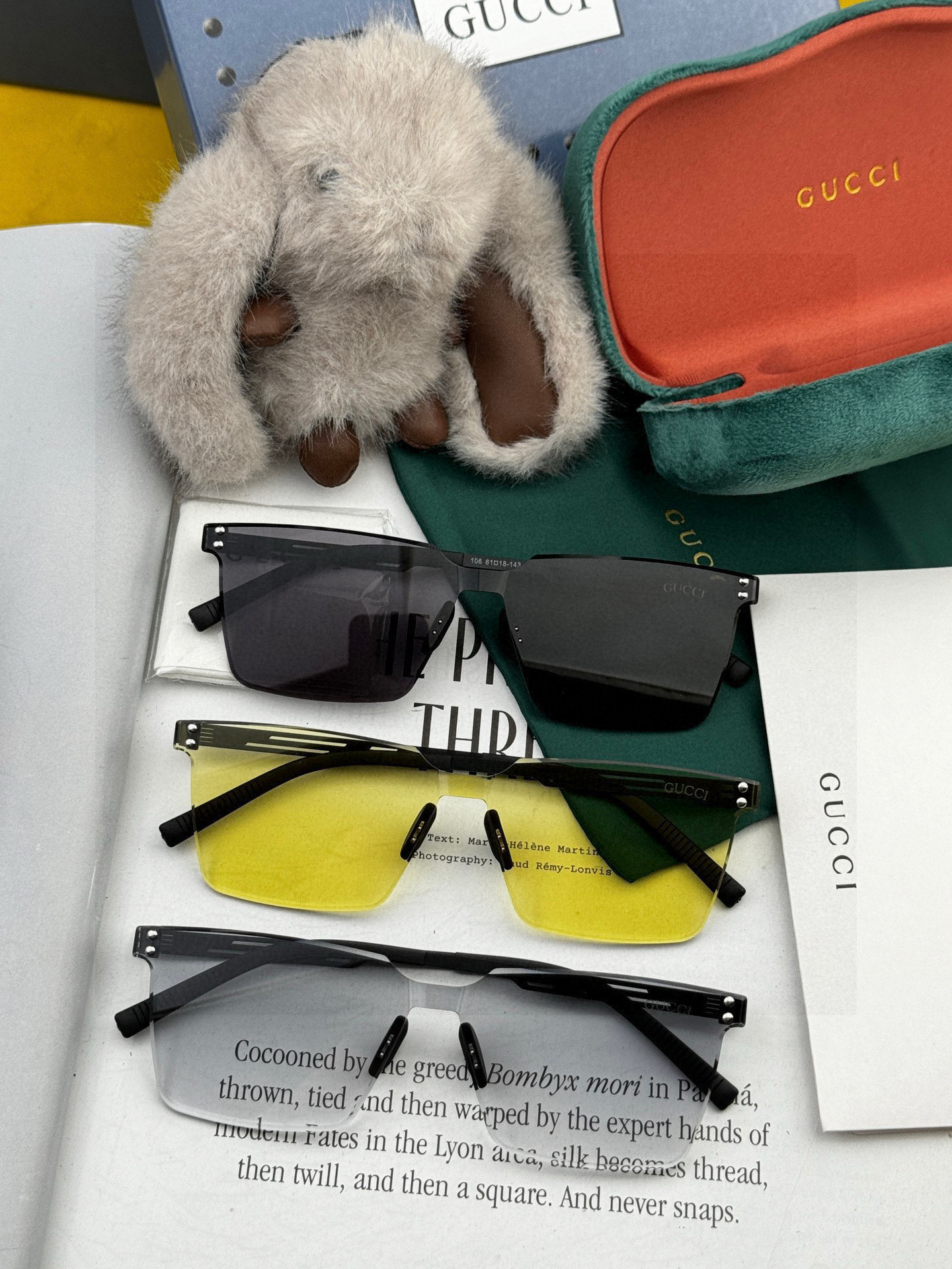 GUCCI 男款炫彩飞行员偏光太阳镜 ❤️材质：高清尼龙加厚卡槽高清偏光镜片 🌹无边框镜架💕颜👍型号：G