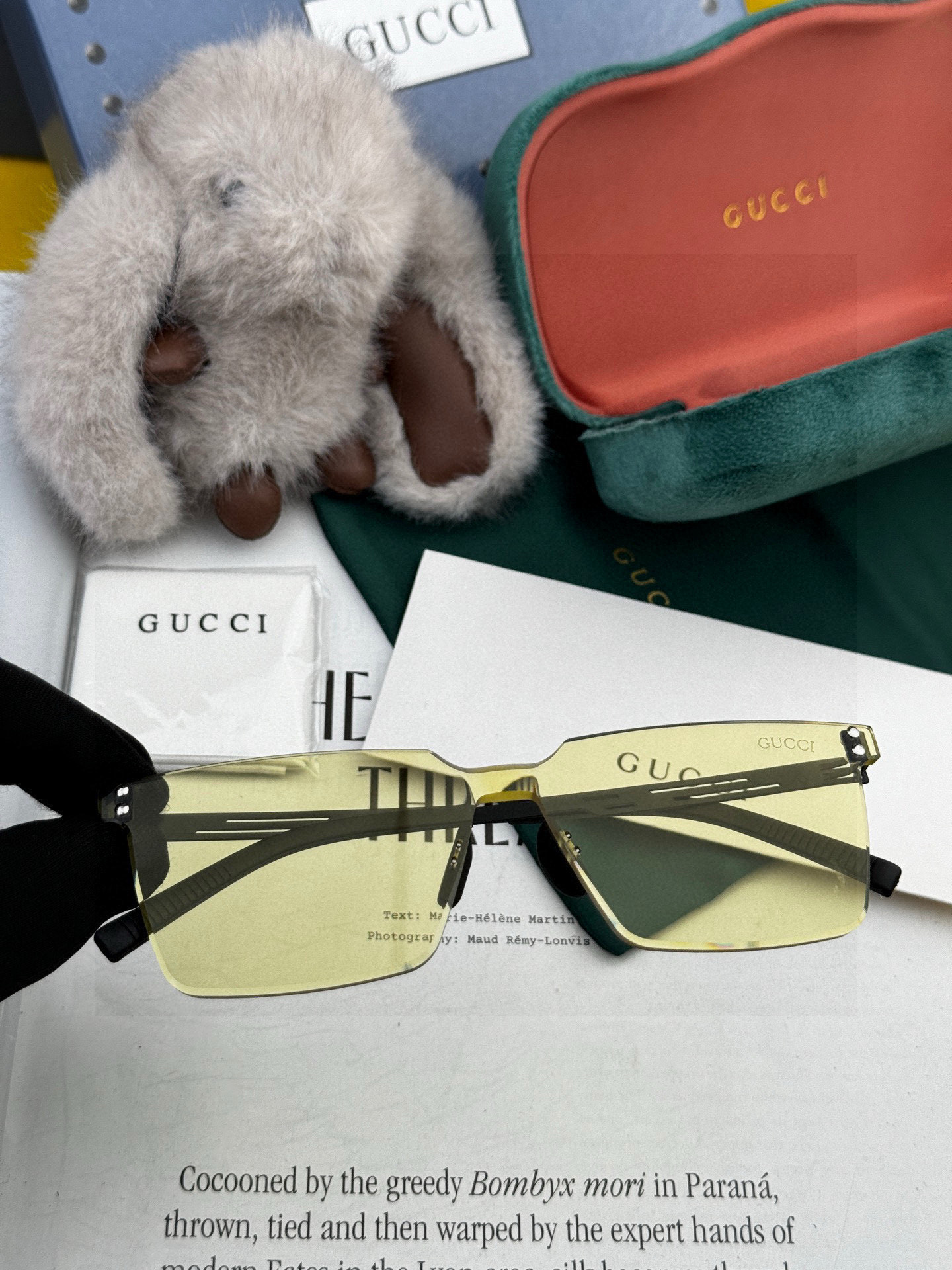 GUCCI 男款炫彩飞行员偏光太阳镜 ❤️材质：高清尼龙加厚卡槽高清偏光镜片 🌹无边框镜架💕颜👍型号：G