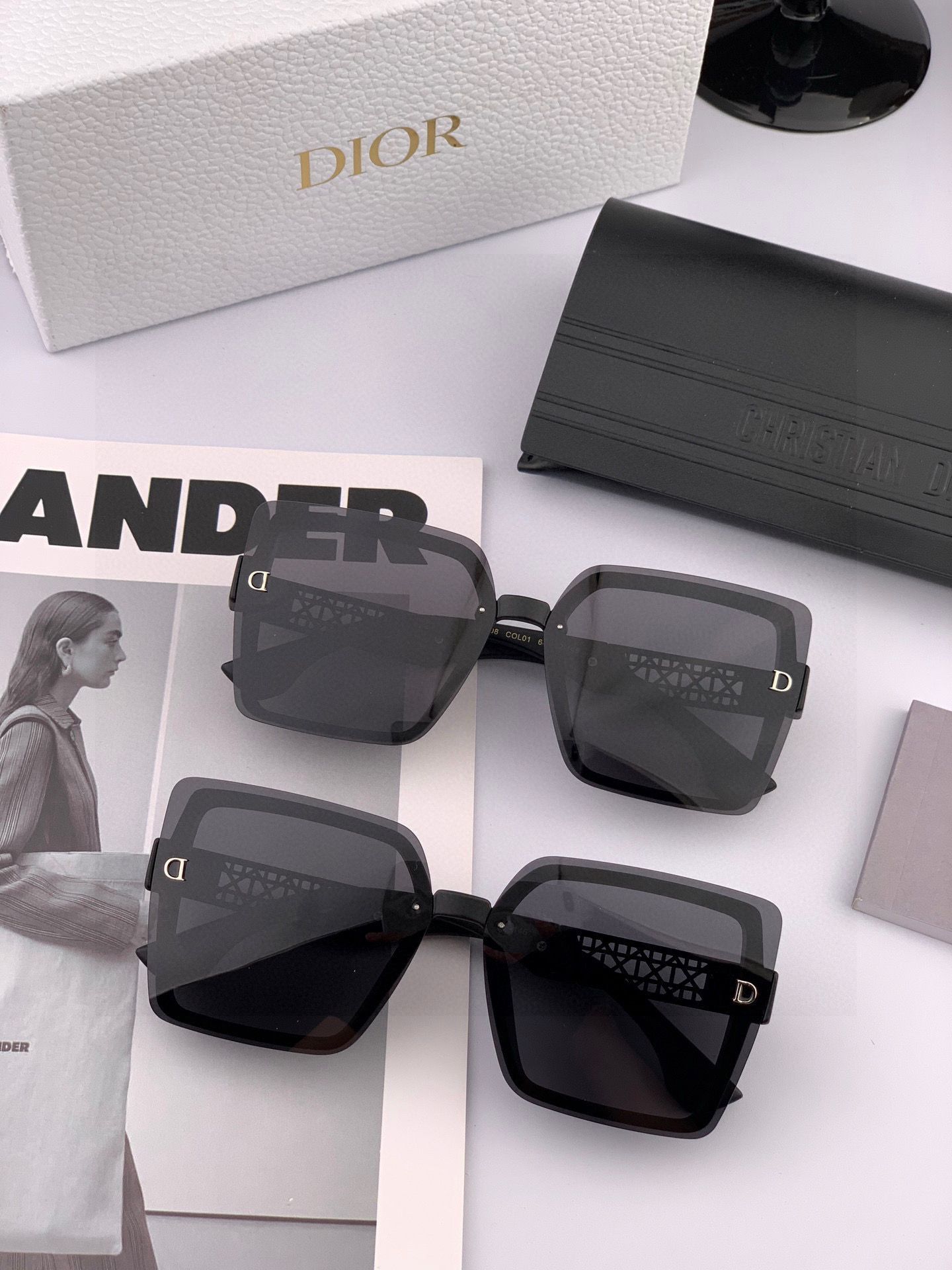 🔺 【DIOR-迪奥】2025开春新款 潮流爆款 时尚方框偏光太阳镜 高品质 佩戴舒适 网红潮款墨镜 女