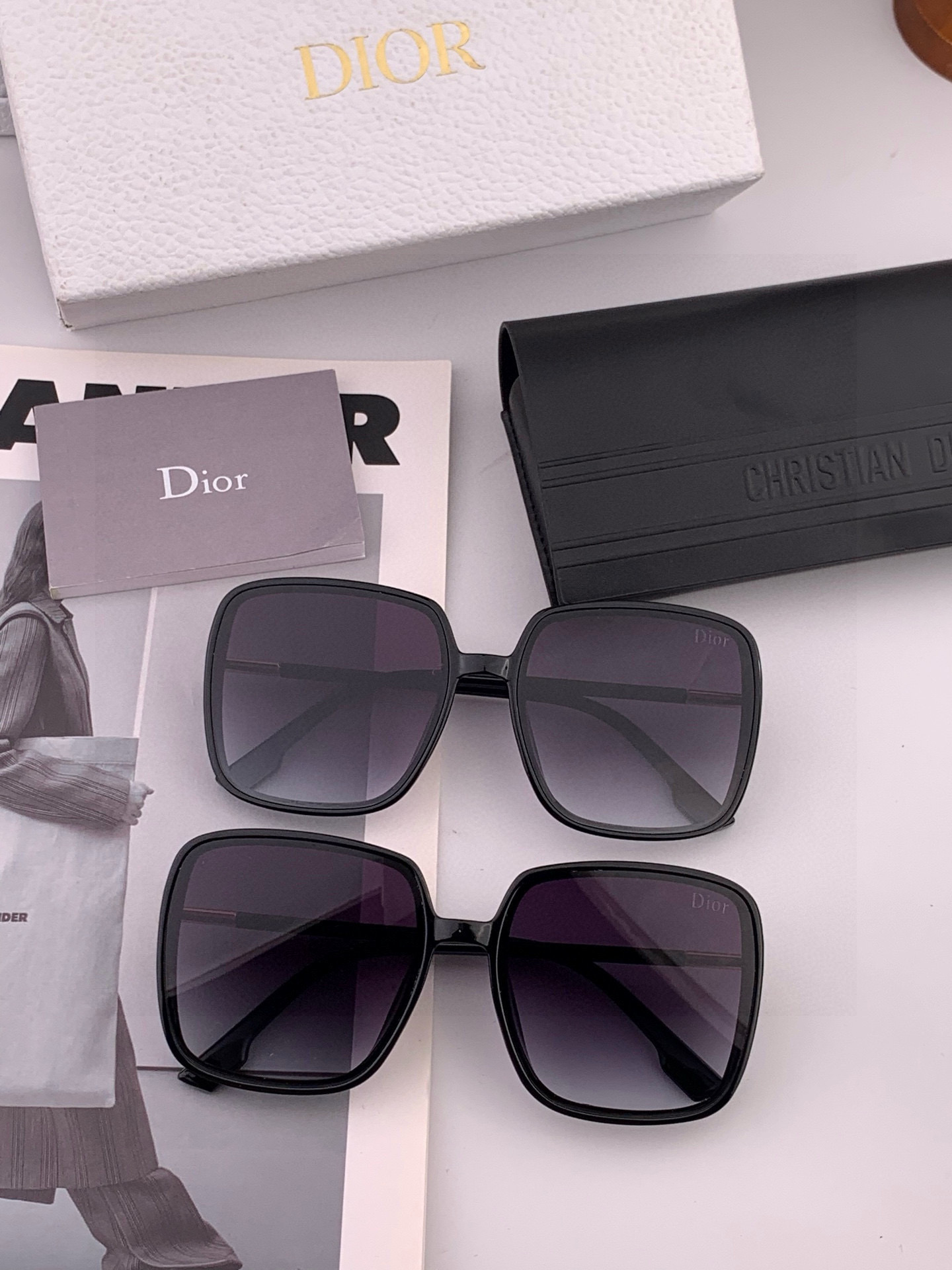 🔺 【DIOR-迪奥】2025开春新款 潮流爆款 时尚方框尼龙太阳镜 高品质 佩戴舒适 网红潮款墨镜 女