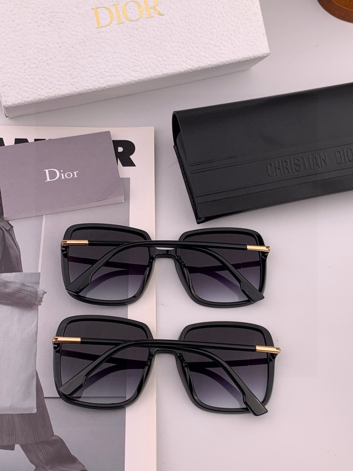 🔺 【DIOR-迪奥】2025开春新款 潮流爆款 时尚方框尼龙太阳镜 高品质 佩戴舒适 网红潮款墨镜 女