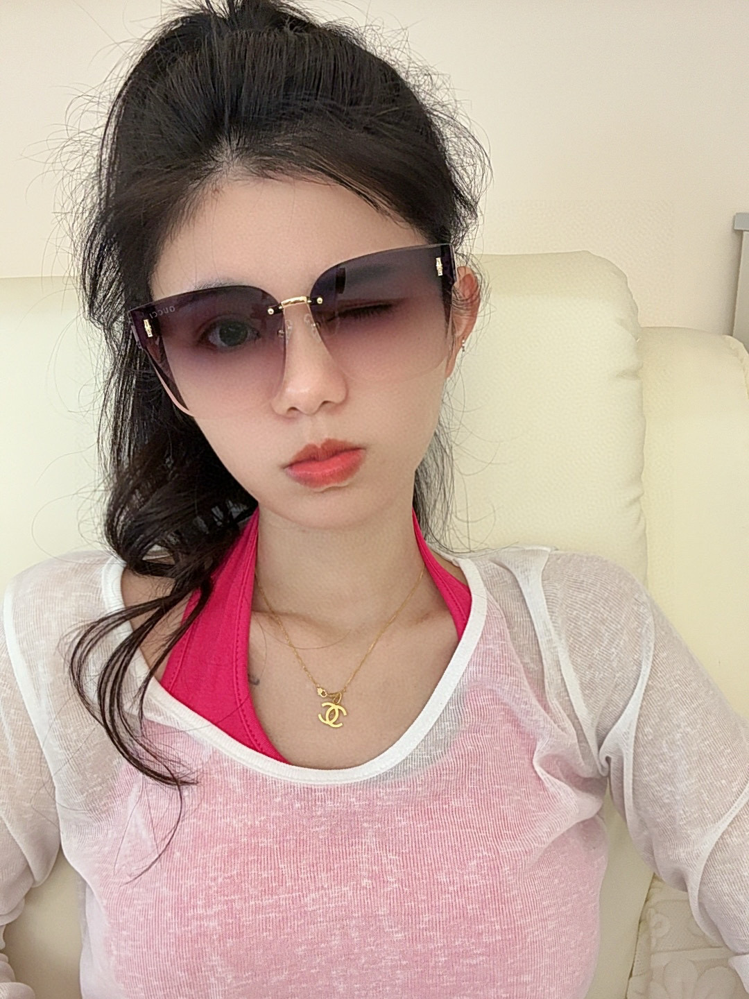 🔺 【GUCCI】2025开春新款 潮流爆款 时尚方框太阳镜 高品质 佩戴舒适 网红潮款墨镜 型号：G5