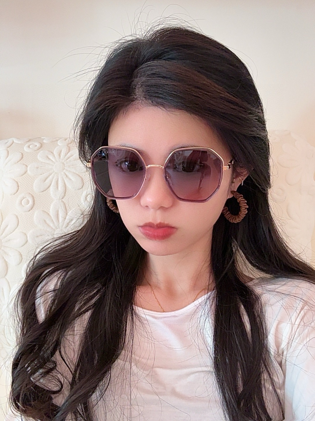 GUCCI 2025开春新款太阳镜 各路网红纷纷带起气场满分‼️ 俏皮甜美.上脸效果更佳.金属质感超好 