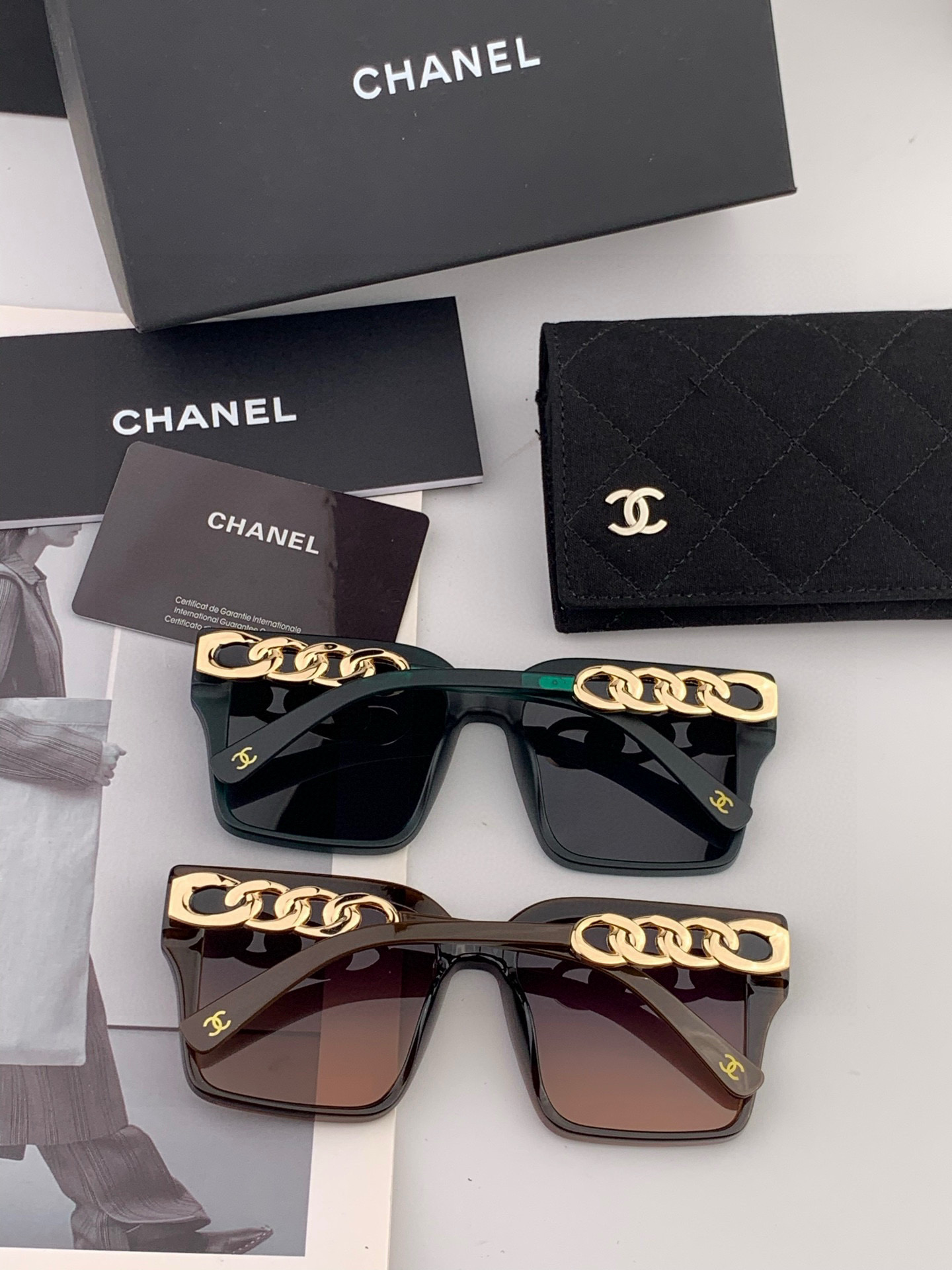 🎊。Chane✨新款女装太阳眼镜 镜腿高档 香奈儿专属LOGO使眼镜更具有国际大牌范 ☺️😘工艺精湛 高