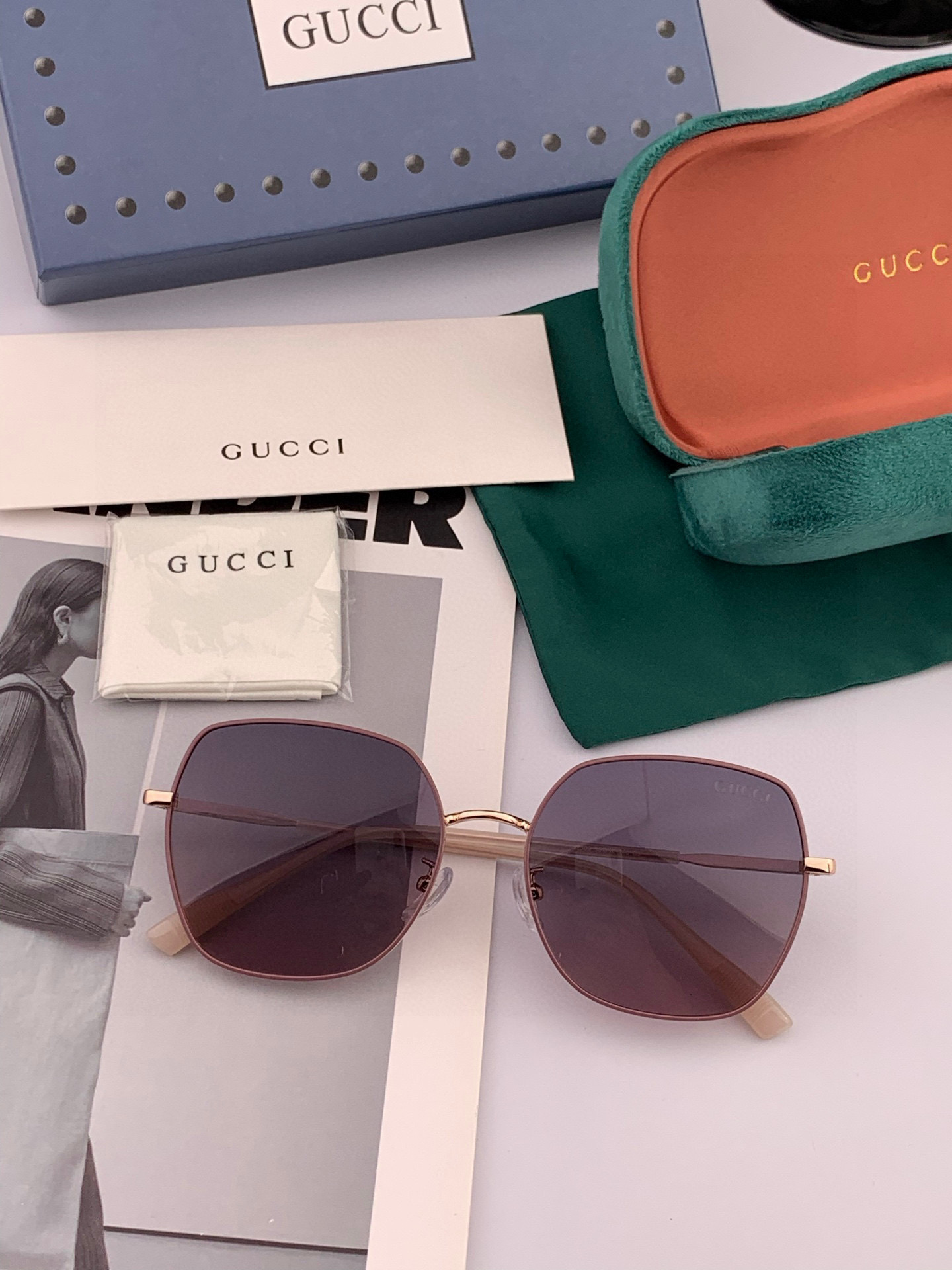 🔺 【GUCCI-偏光太阳镜】2025开春新款 潮流爆款 时尚圆框偏光太阳镜 高品质 佩戴舒适 网红潮款
