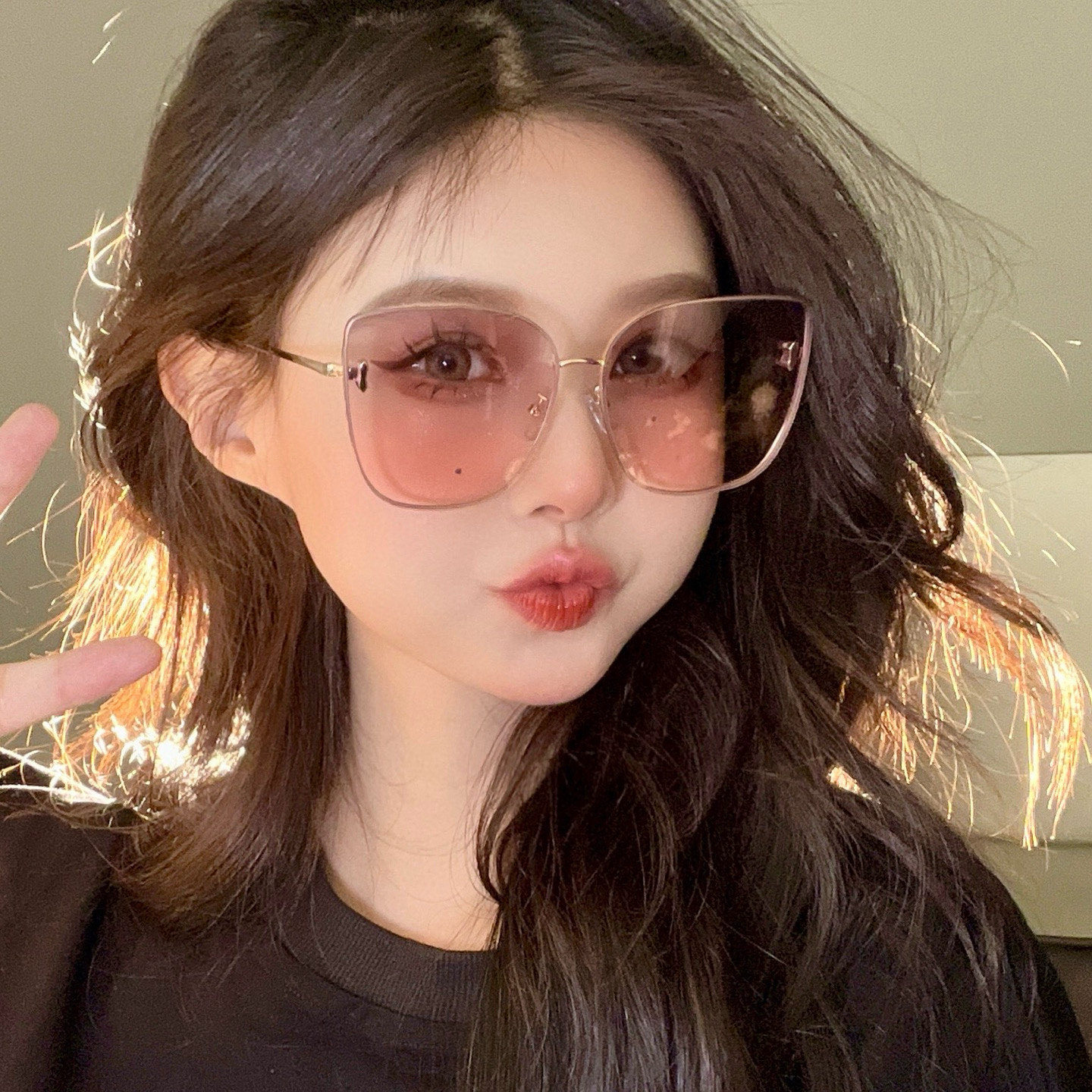 GUCCI-古驰意大利进口🇮🇹2025时尚潮流奢华装饰太阳眼镜 尼龙偏光高清太阳镜明星海报款 超高复杂工