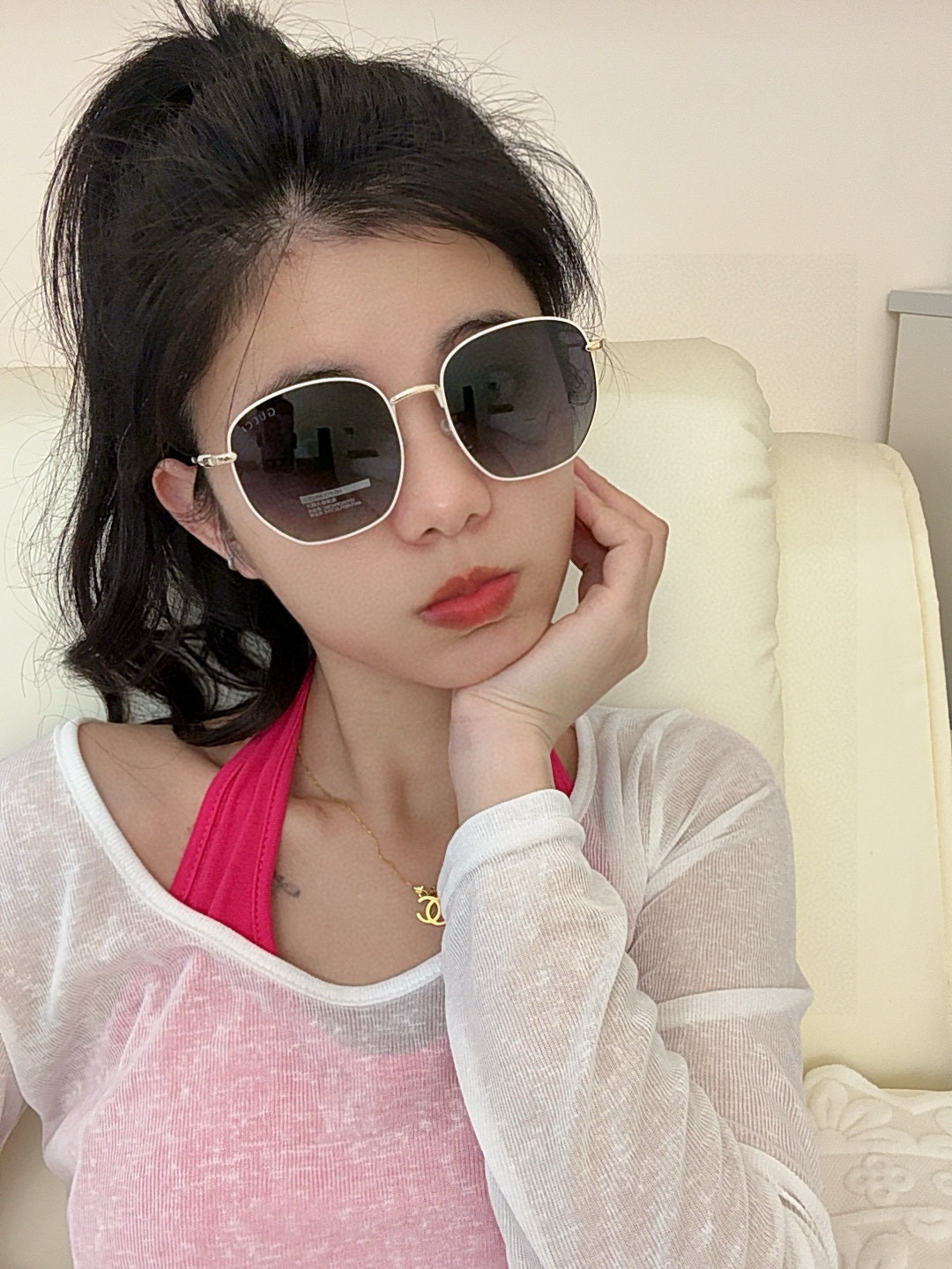 2025新款！新款出货！女士高清加厚偏光太阳镜🕶️ 🎉💍新款GUCCI偏光太阳镜[得意]开车驾驶镜时尚墨