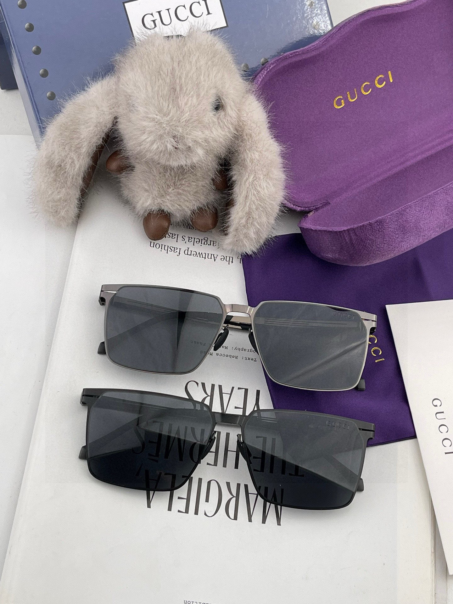 ♦️ GUCCI 2025新款男女情侣款太阳镜多边形墨镜iP电镀永不褪色 超轻超有弹性整幅眼镜无螺丝重要