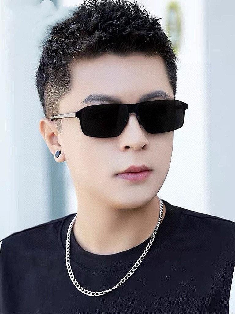 GUCCI 男款炫彩飞行员偏光太阳镜 ❤️材质：高清尼龙加厚卡槽高清偏光镜片 🌹无边框镜架💕颜👍型号：G