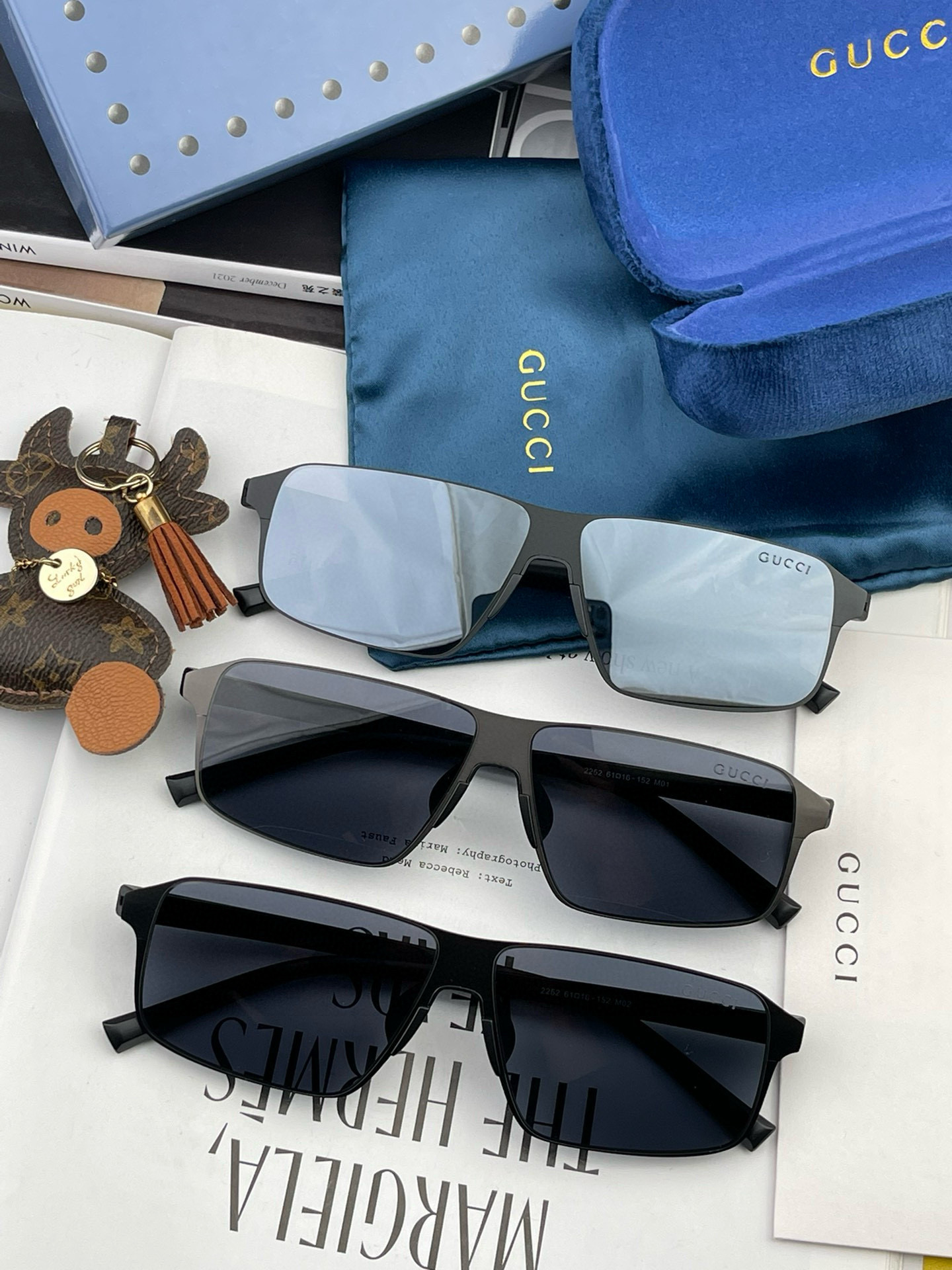 GUCCI 男款炫彩飞行员偏光太阳镜 ❤️材质：高清尼龙加厚卡槽高清偏光镜片 🌹无边框镜架💕颜👍型号：G
