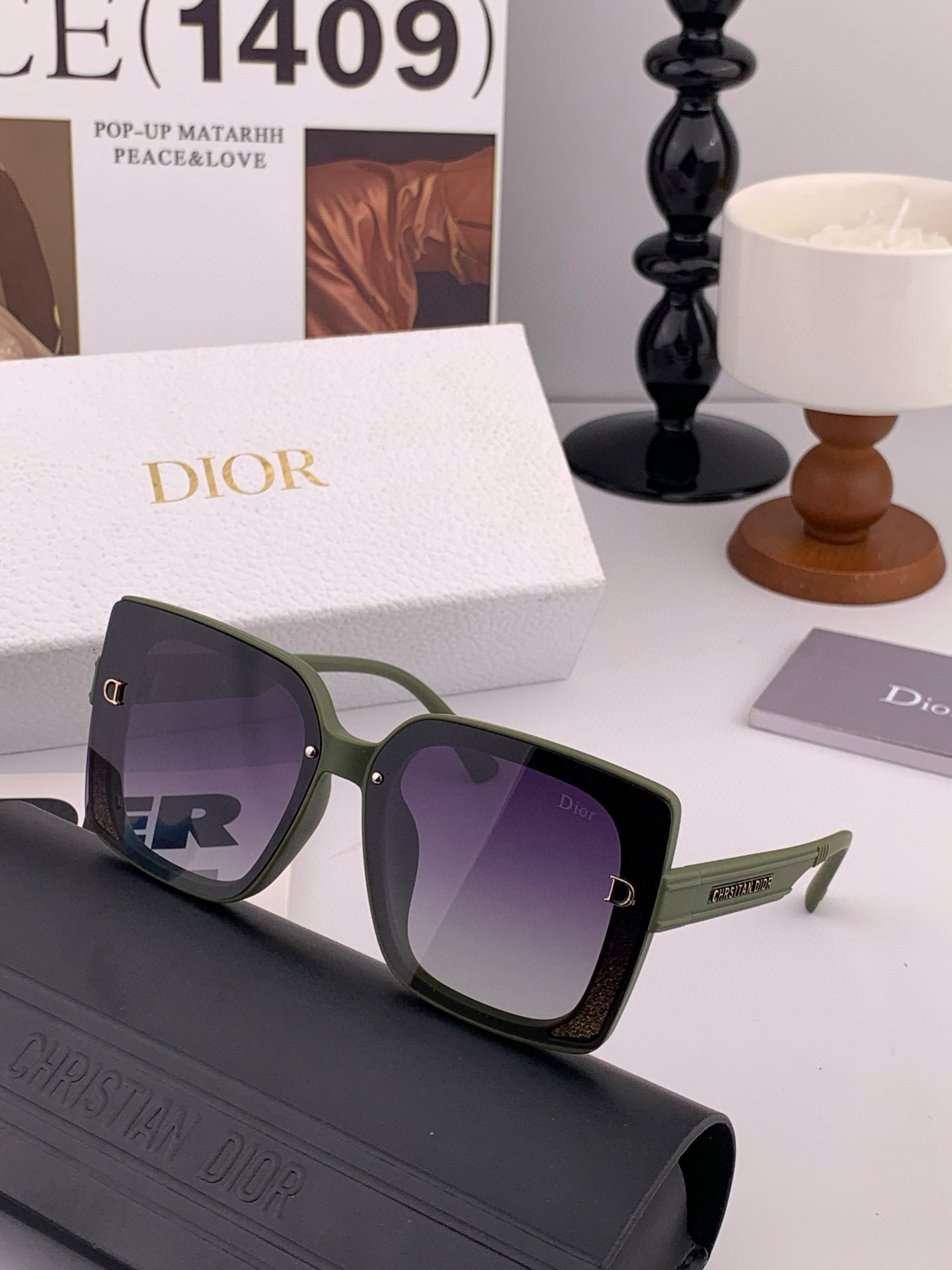 🔺 【DIOR-迪奥】2025开春新款 潮流爆款 时尚方框偏光太阳镜 高品质 佩戴舒适 网红潮款墨镜 女