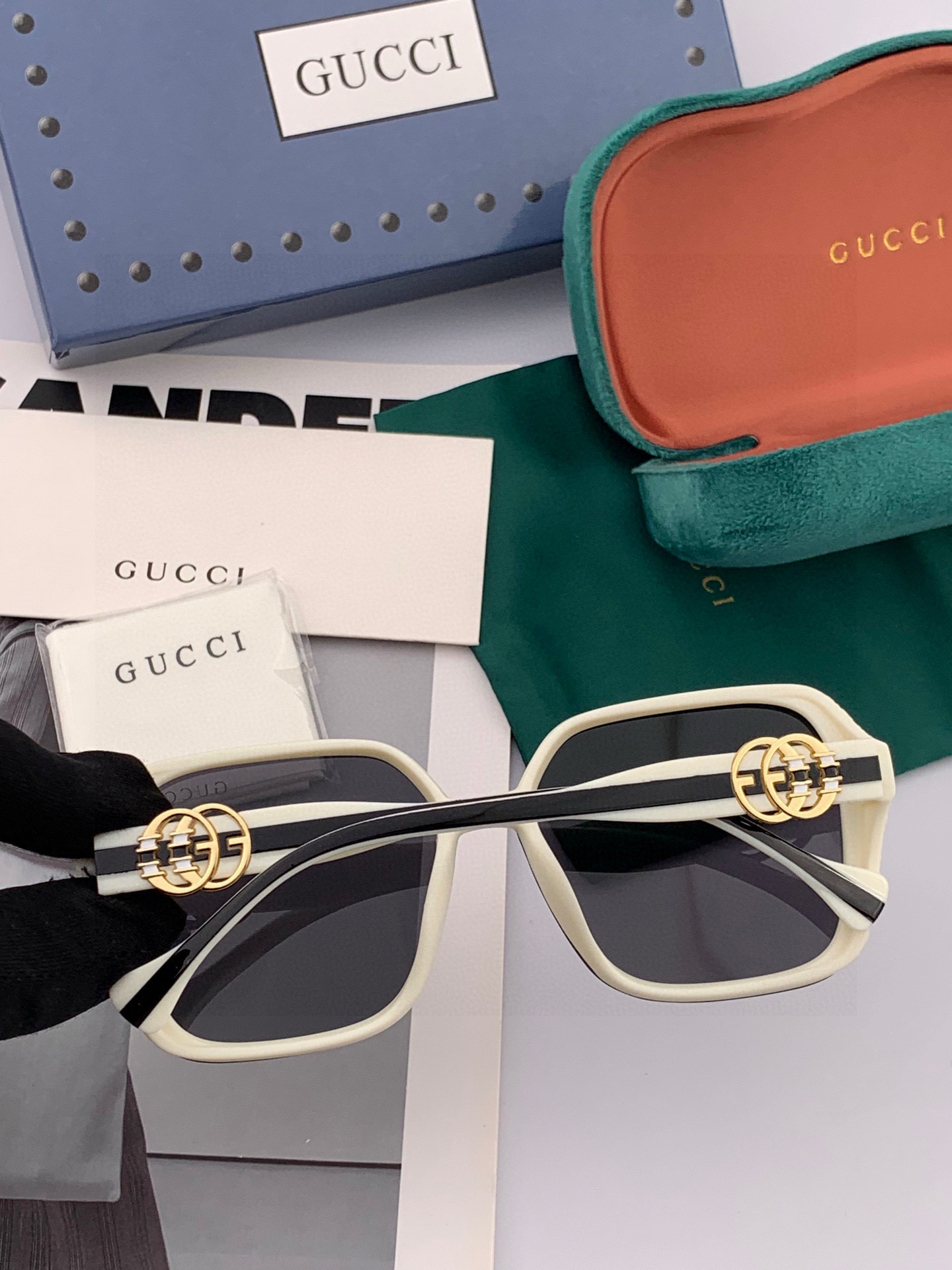 🔺 【GUCCI-偏光太阳镜】2025开春新款 潮流爆款 时尚方框偏光太阳镜 高品质 佩戴舒适 网红潮款