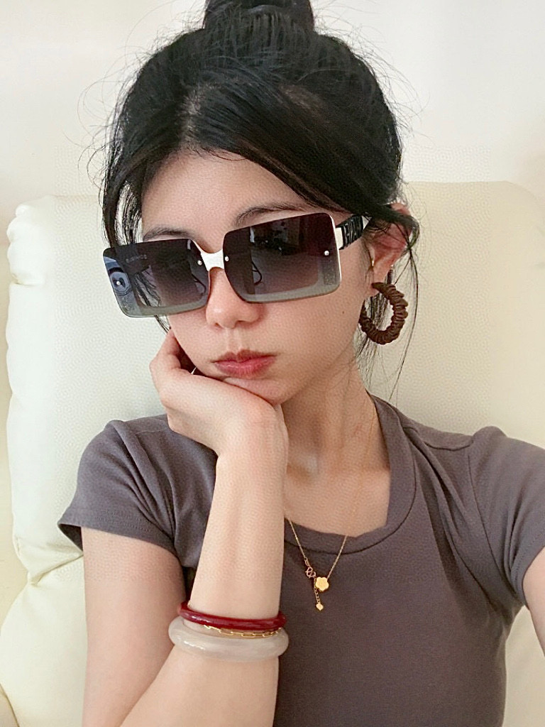 🔺 【香奈儿】2025开春新款 潮流爆款 时尚方框偏光太阳镜 高品质 佩戴舒适 网红潮款墨镜 女士高清加