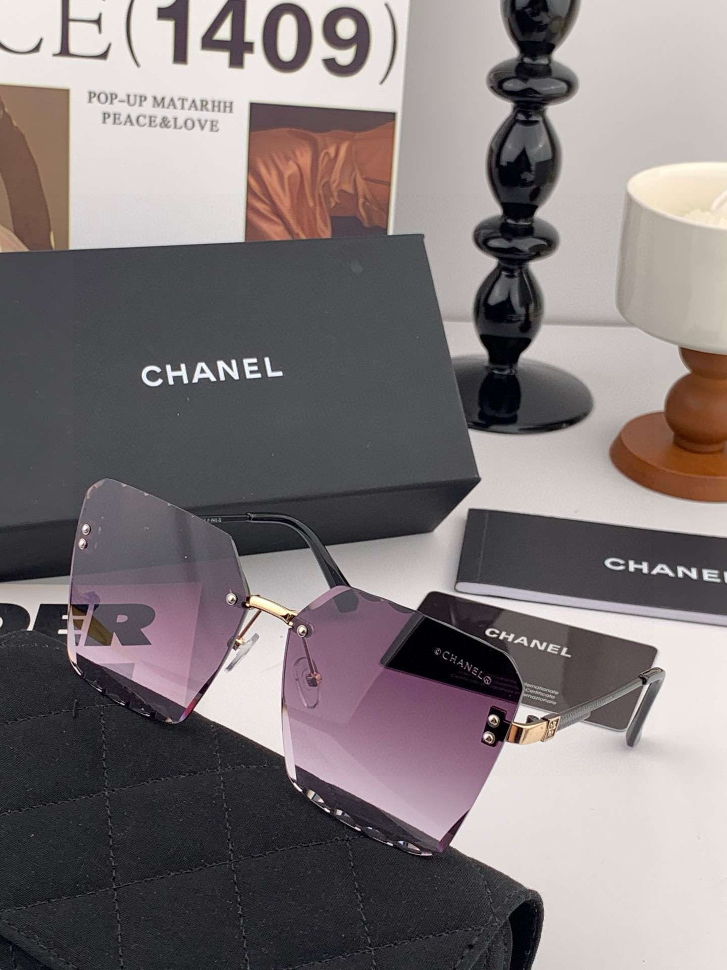 CHANE 香奈儿🌋☔️时尚无框搭配偏光镜片 顶级奢侈品[强] 高品质[胜利][亲亲]🍦🍨 [得意] 气