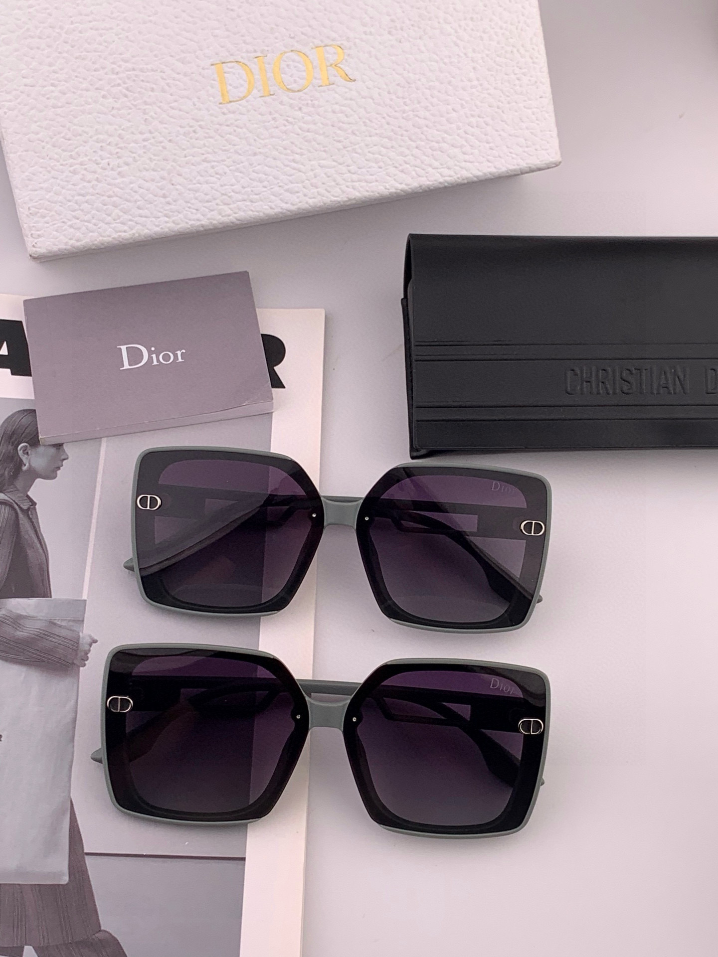 🔺 【DIOR-迪奥】2025开春新款 潮流爆款 时尚方框偏光太阳镜 高品质 佩戴舒适 网红潮款墨镜 女