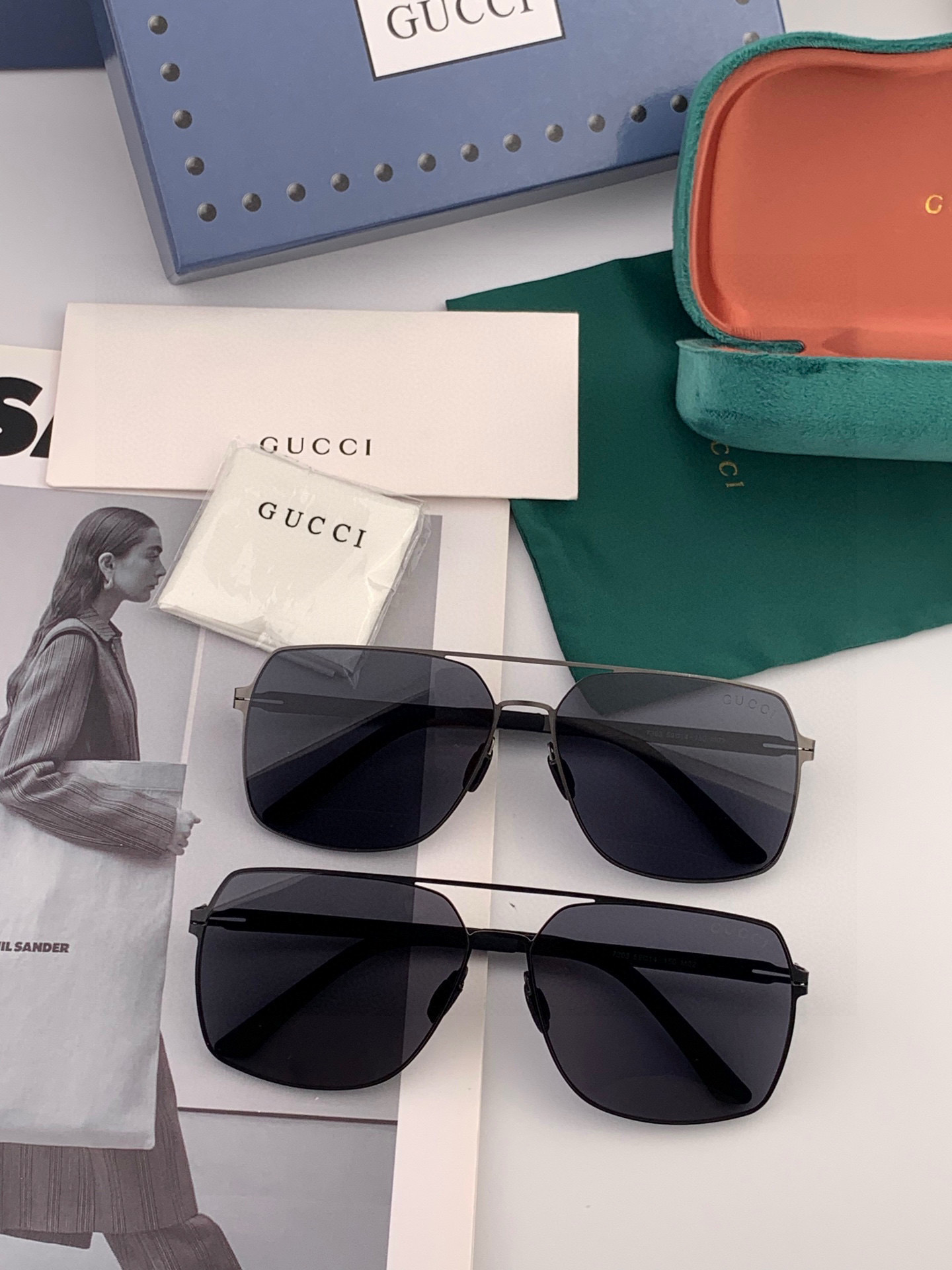 ♦️GUCCI 2025新款男女情侣款太阳镜多边形墨镜iP电镀永不褪色 超轻超有弹性整幅眼镜无螺丝重要的