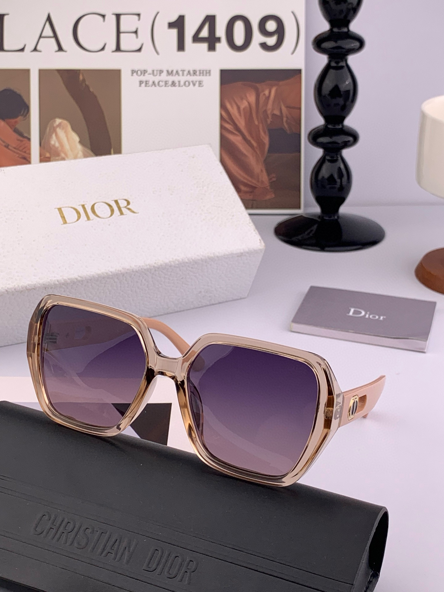 🔺 【DIOR-迪奥】2025开春新款 潮流爆款 时尚方框偏光太阳镜 高品质 佩戴舒适 网红潮款墨镜 女