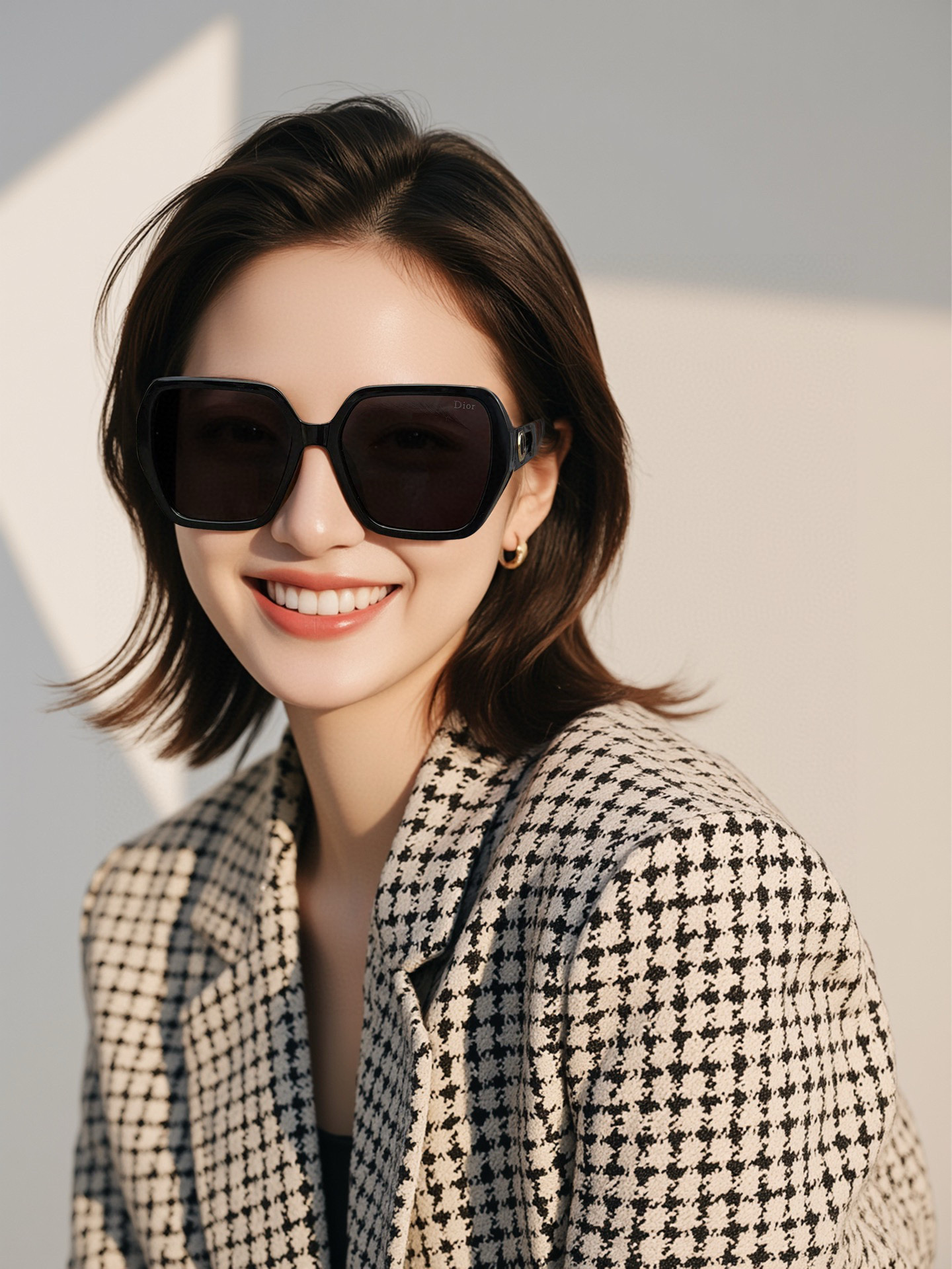 🔺 【DIOR-迪奥】2025开春新款 潮流爆款 时尚方框偏光太阳镜 高品质 佩戴舒适 网红潮款墨镜 女