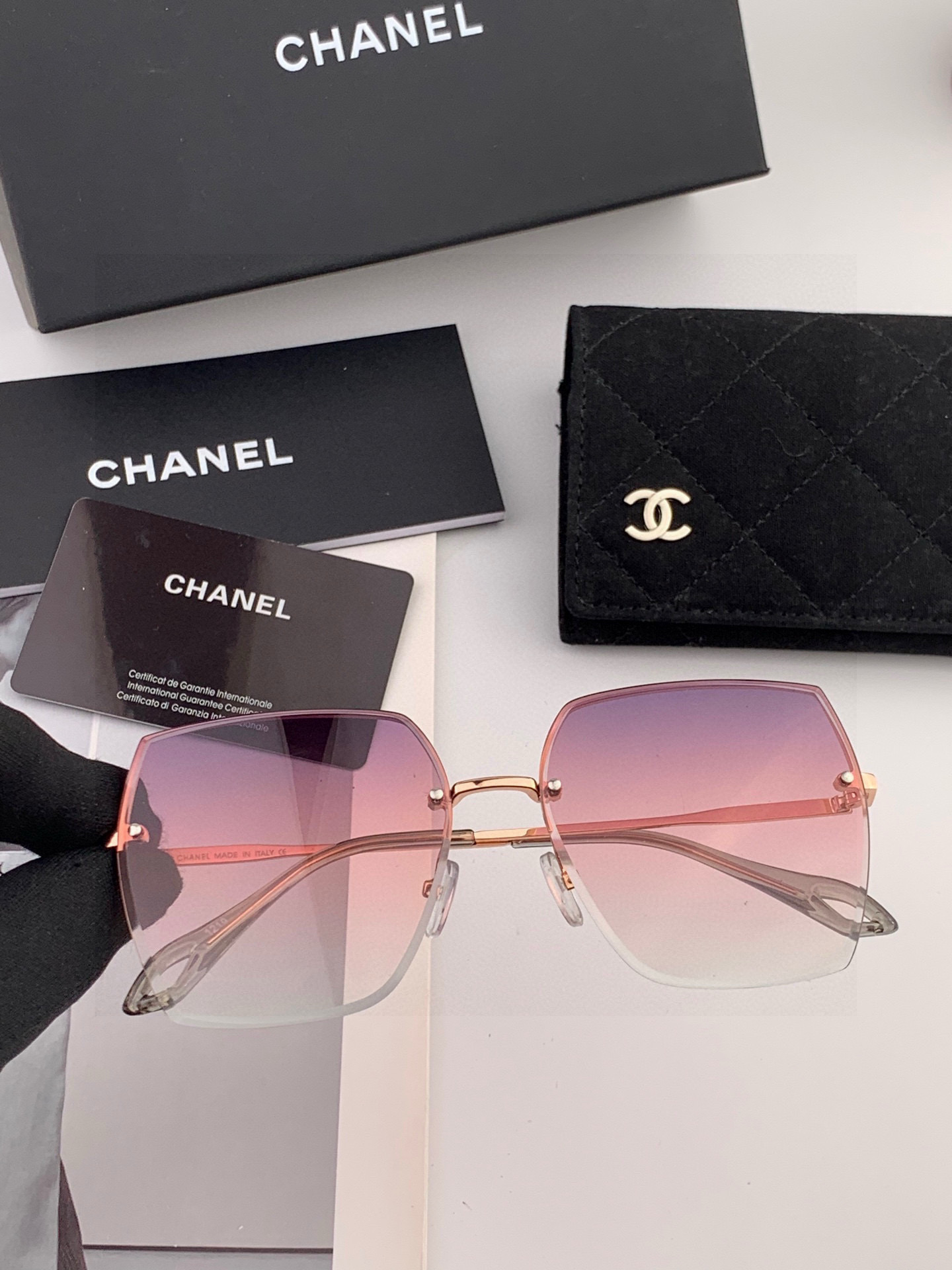 CHANE 香奈儿🌋☔️时尚无框太阳镜镜片 顶级奢侈品[强] 高品质[胜利][亲亲]🍦🍨 [得意] 气质