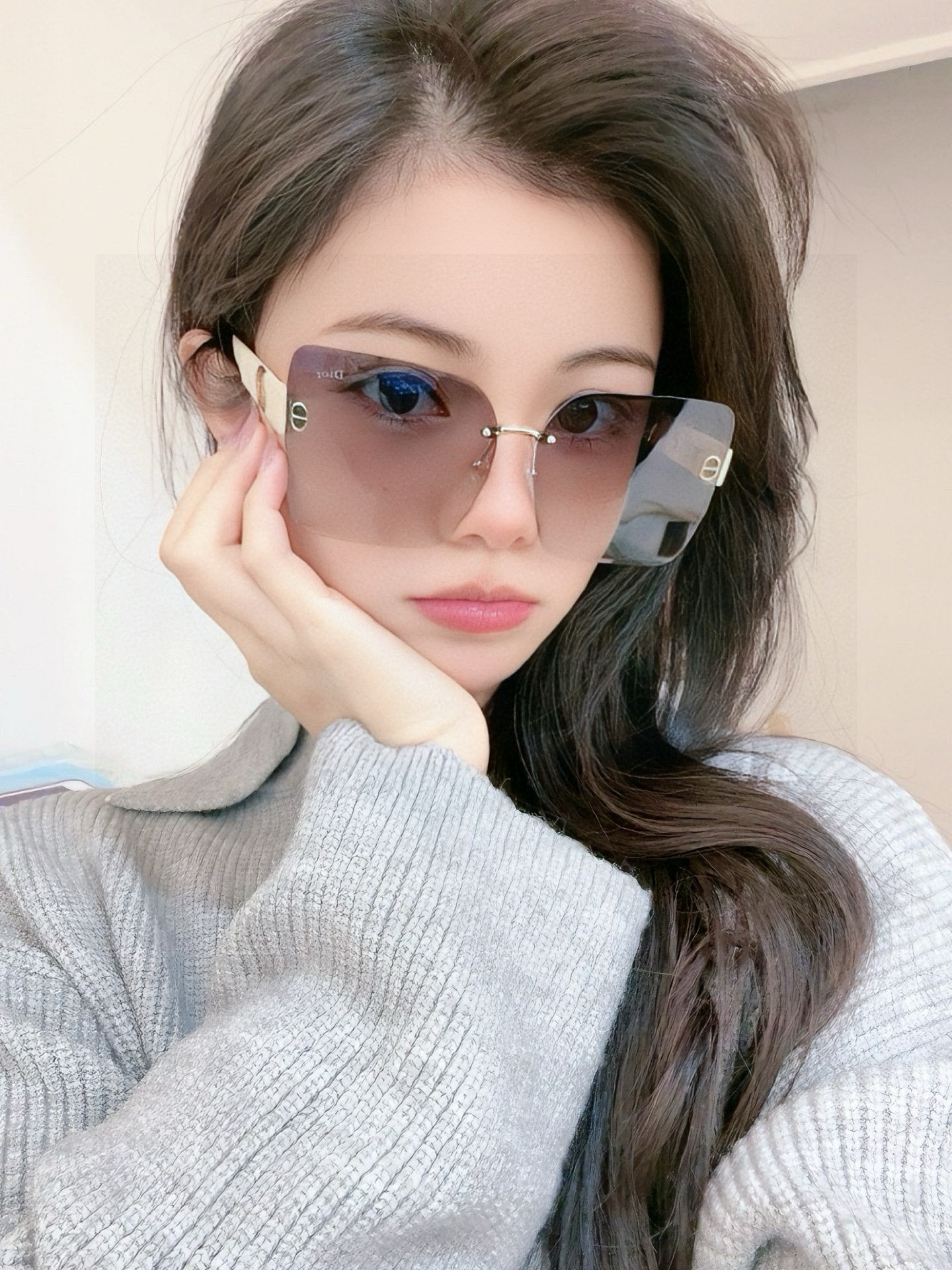 🔺 【DIOR-迪奥】2025开春新款 潮流爆款 时尚方框太阳镜 高品质 佩戴舒适 网红潮款墨镜 型号：