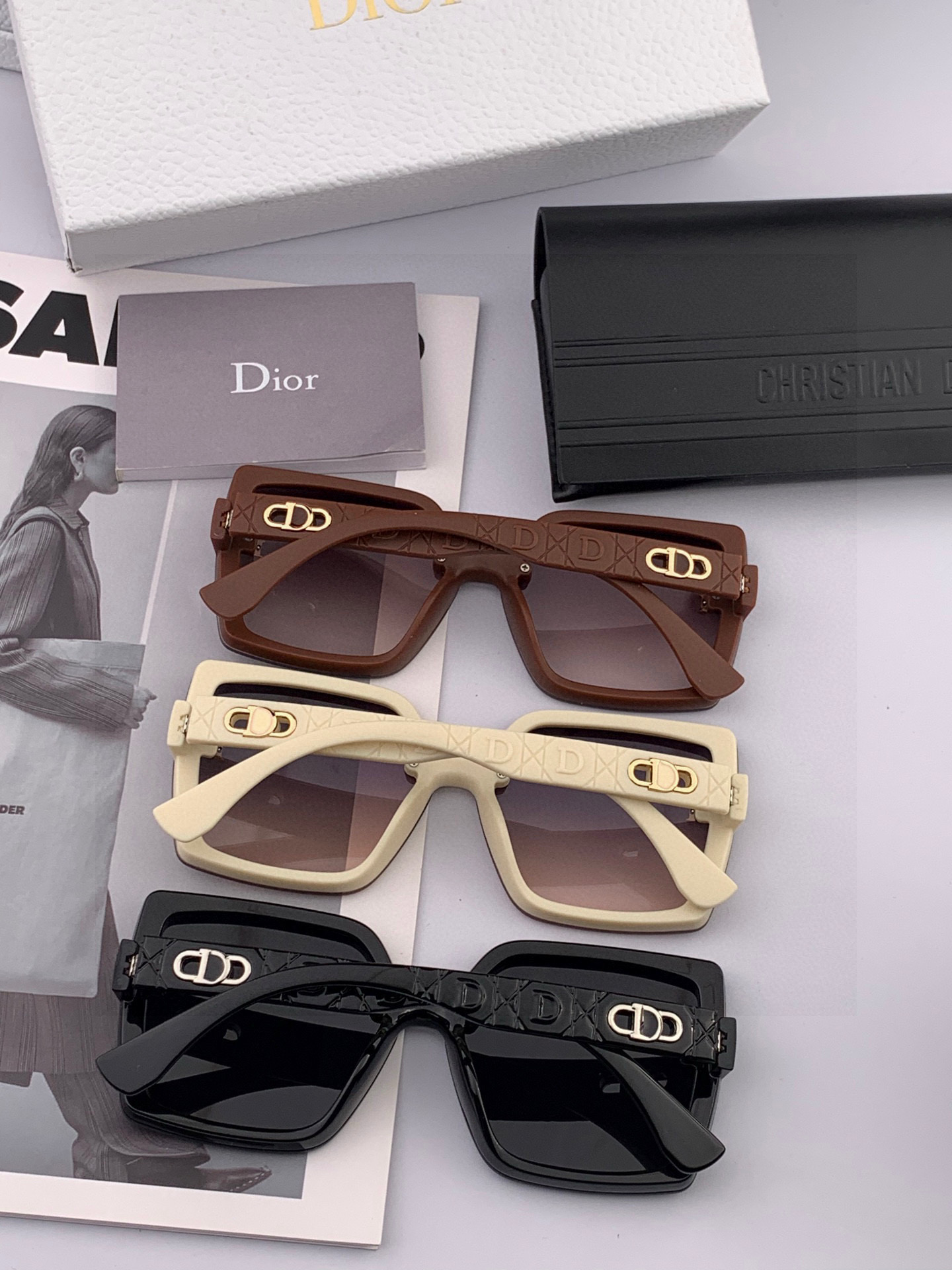 🔺 【DIOR-迪奥】2025开春新款 潮流爆款 时尚方框太阳镜 高品质 佩戴舒适 网红潮款墨镜 型号：