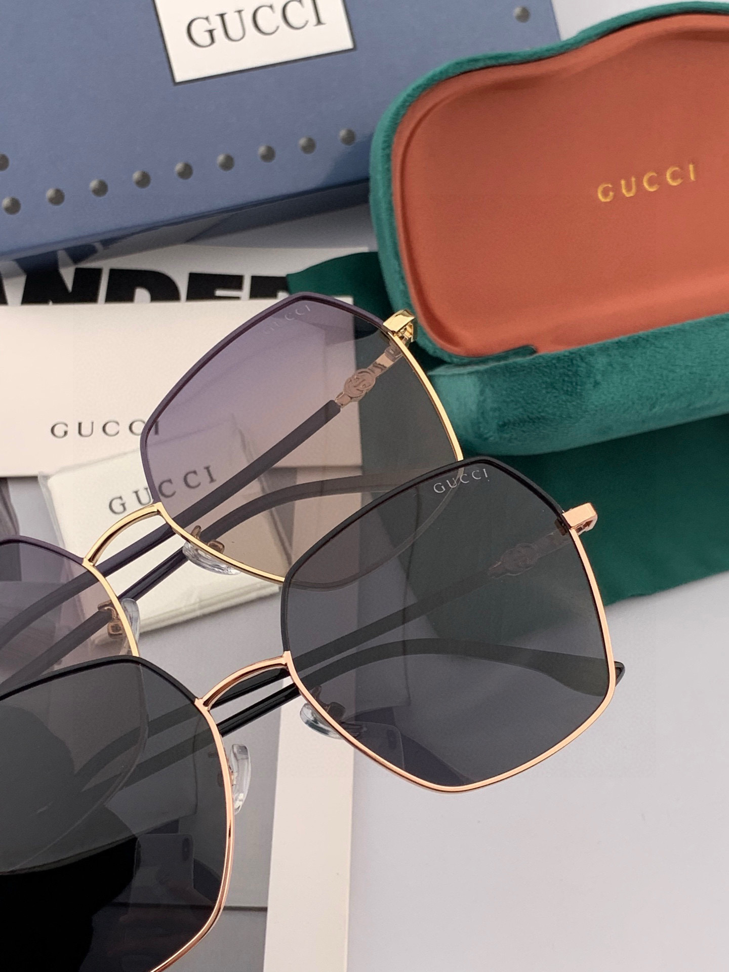 🔺 Gucci 🔻2025官方新款 众多明星同款[色]‼️‼️新款大框偏光墨镜 🌈🌈宝丽来超清加厚太阳镜