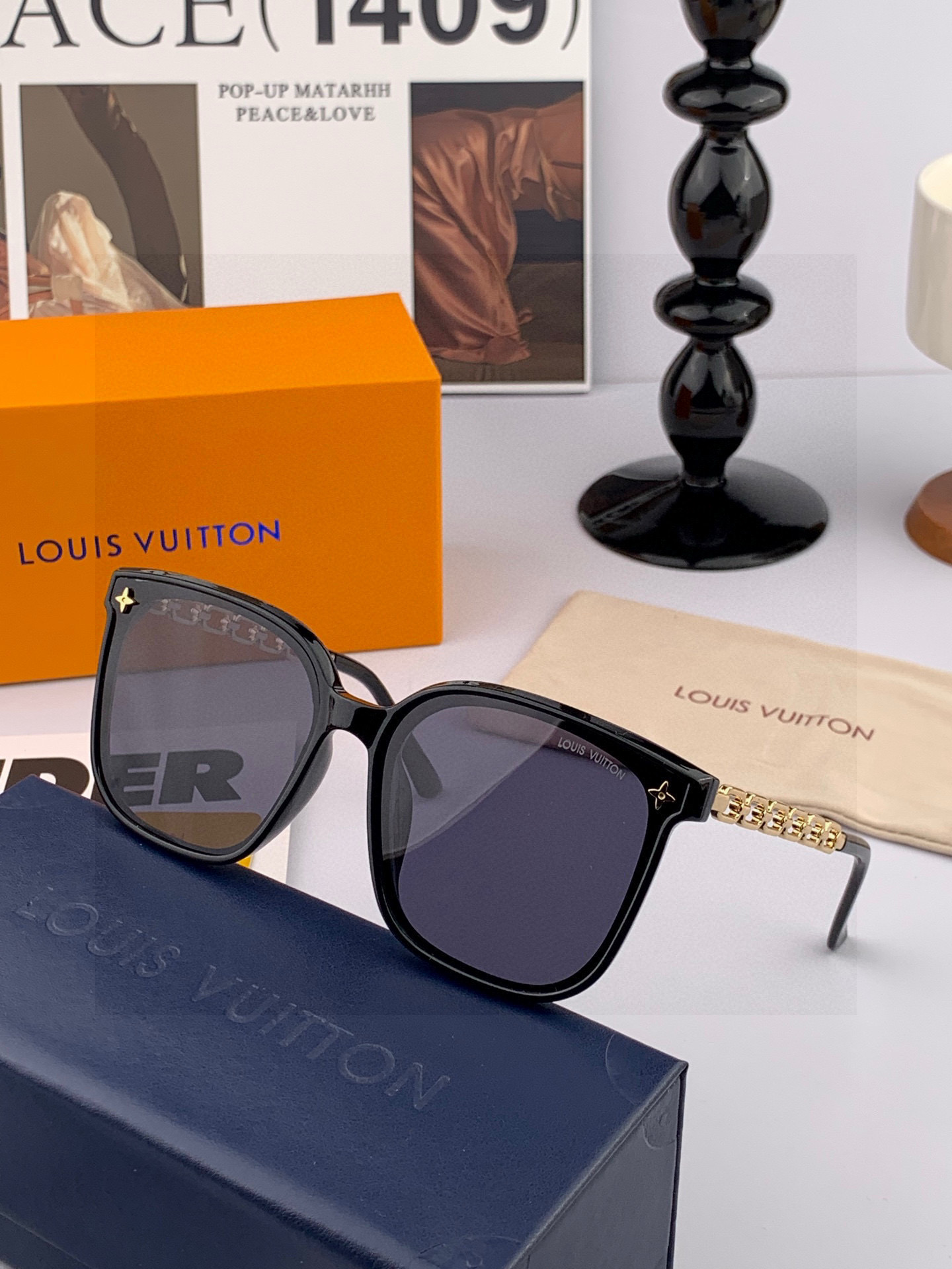 🔺LV🔻2025早春新款，众多明星同款[色]LV‼️‼️新款大框墨镜 ，🌈🌈宝丽来超清太阳镜🔝🔝型号：L