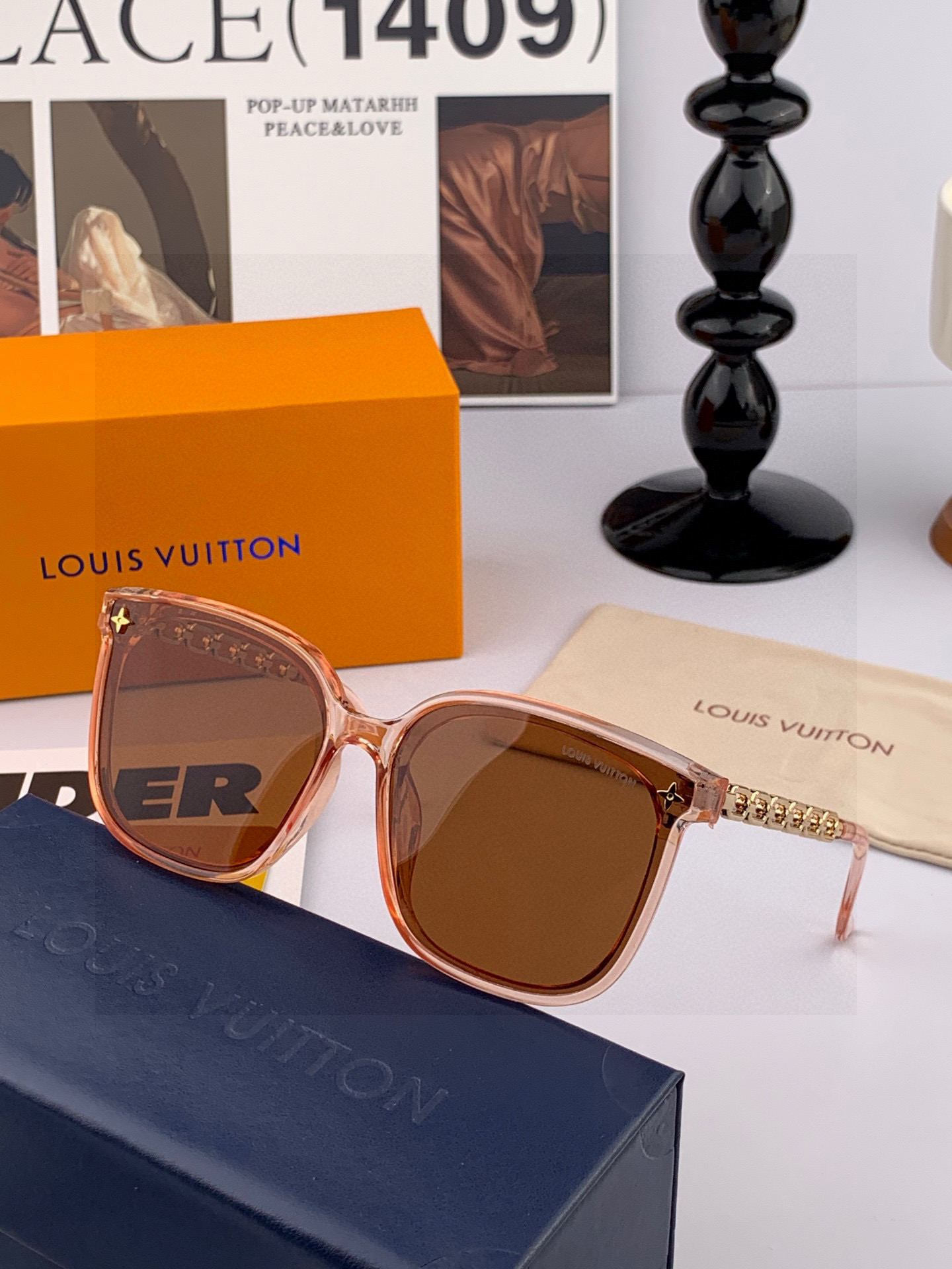 🔺LV🔻2025早春新款，众多明星同款[色]LV‼️‼️新款大框墨镜 ，🌈🌈宝丽来超清太阳镜🔝🔝型号：L