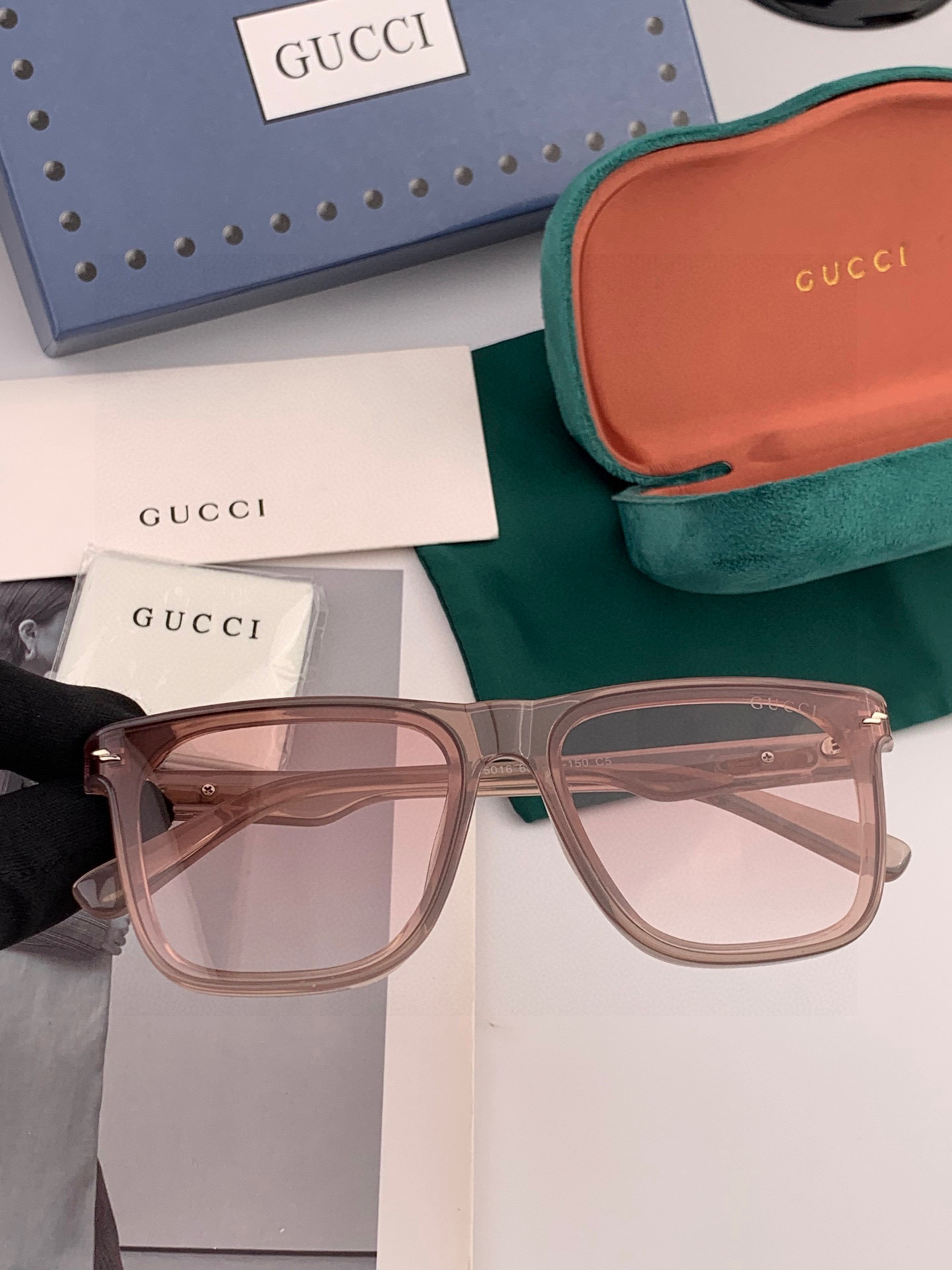 🔺 【GUCCI】2025开春新款 潮流爆款 时尚方框偏光太阳镜 高品质 佩戴舒适 网红潮款墨镜 女士高