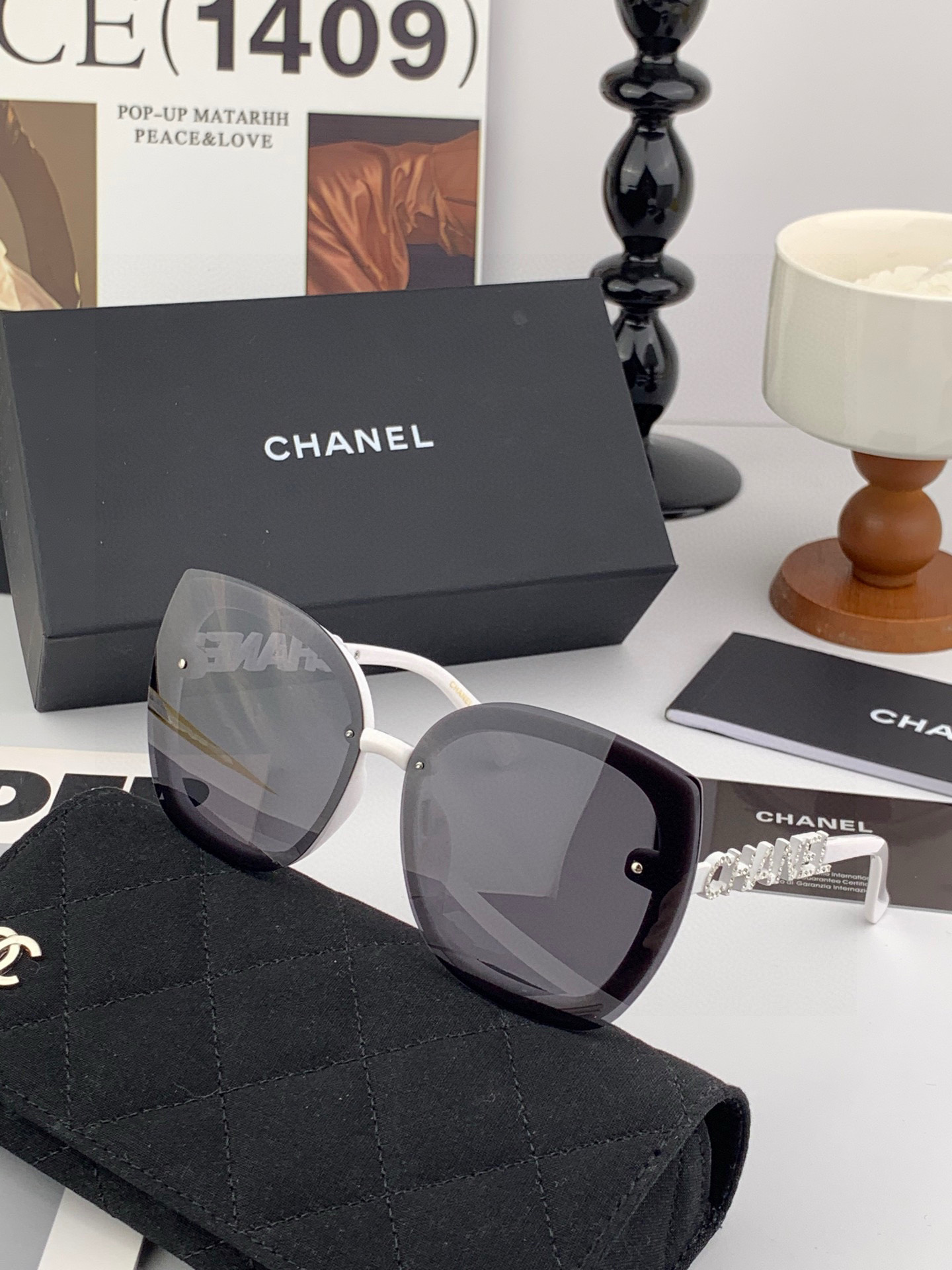 【CHANEL】香奈儿 2025新款山茶花潮流爆款 时尚圆框高清偏光太阳镜 佩戴舒适 网红潮款墨镜 ♥️