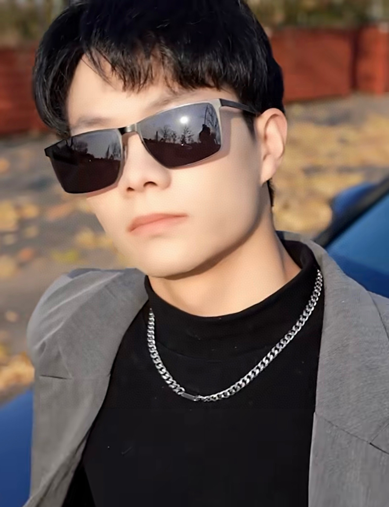 GUCCI 男款炫彩飞行员偏光太阳镜 ❤️材质：高清尼龙加厚卡槽高清偏光镜片 🌹无边框镜架💕颜👍型号：G