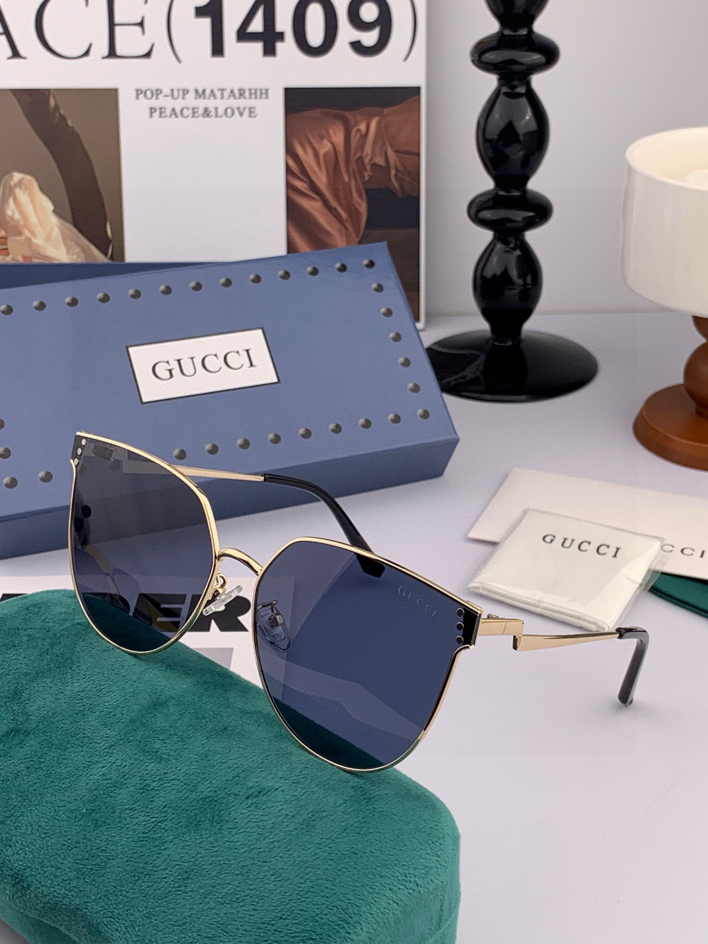 🔺 【GUCCI】2025开春新款 潮流爆款 时尚太阳镜 高品质 佩戴舒适 网红潮款墨镜 型号：G366